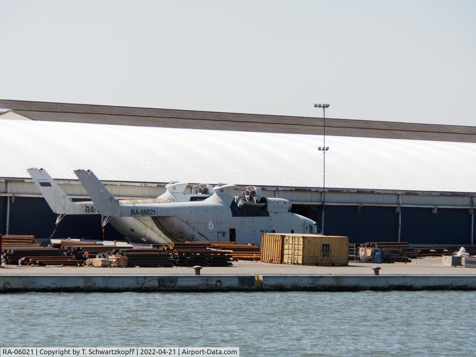 RA-06021, Mil Mi-26T Halo C/N 34001212321, Antwerp harbour