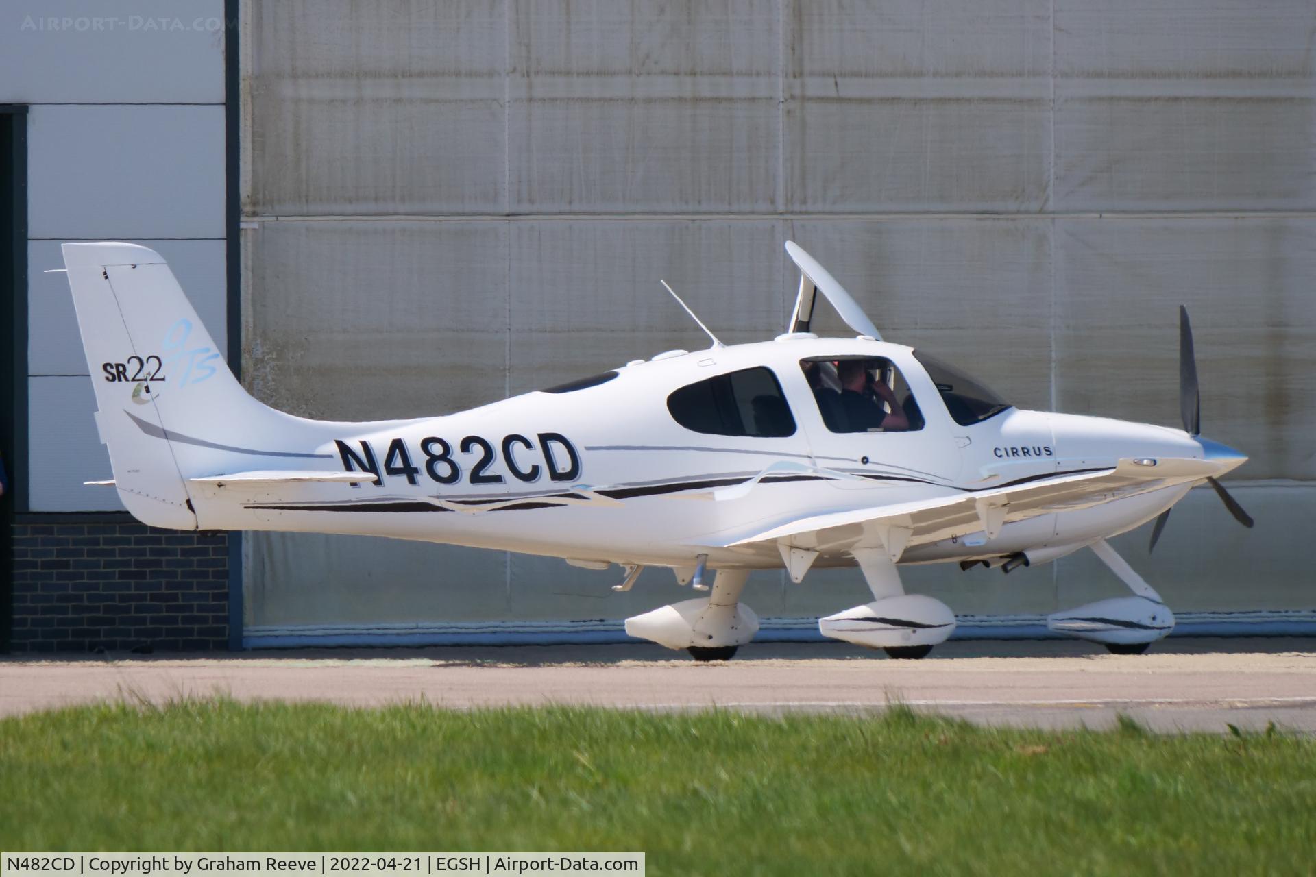 N482CD, 2005 Cirrus SR22 C/N 1482, Parked at Norwich.
