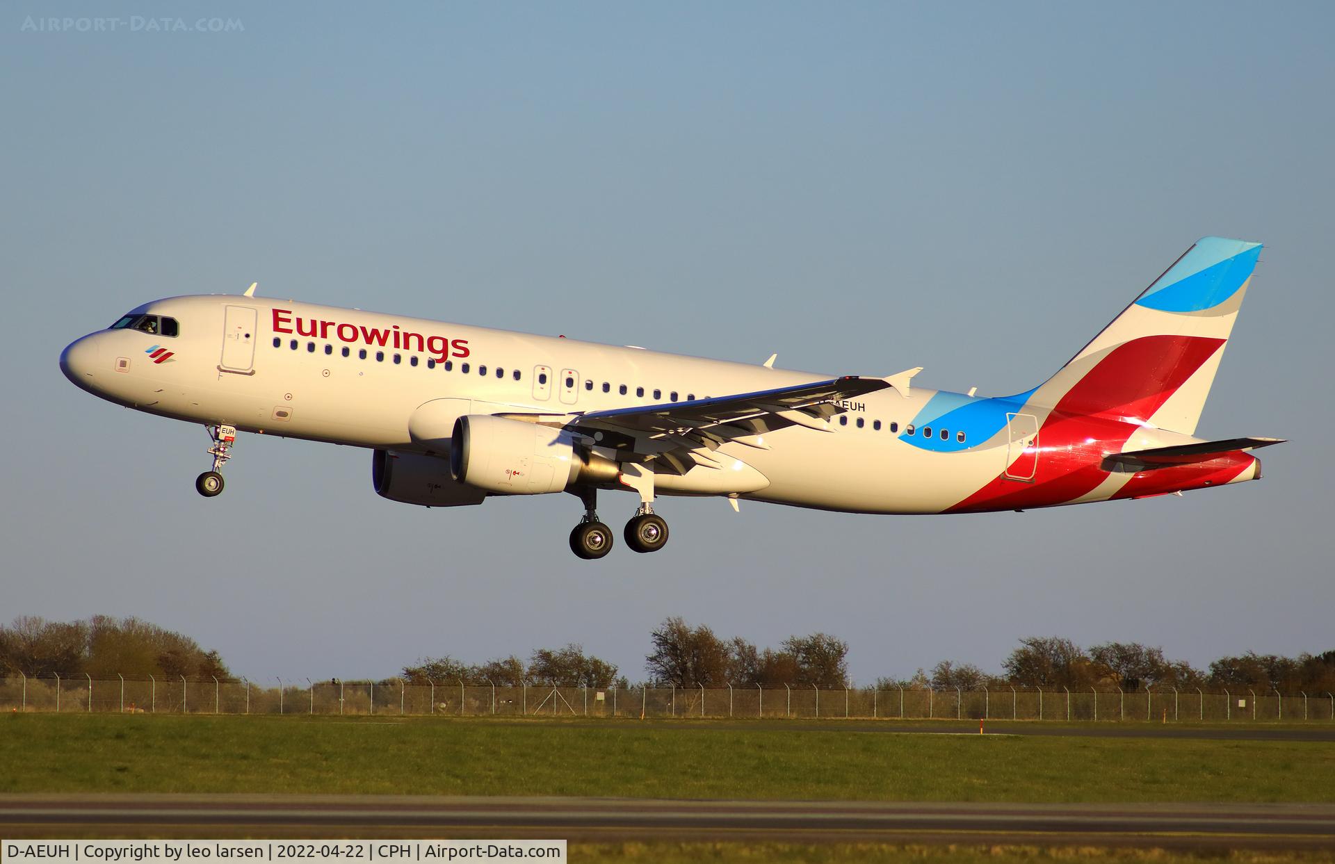 D-AEUH, 2010 Airbus A320-214 C/N 4329, Copenhagen 22.4.2022