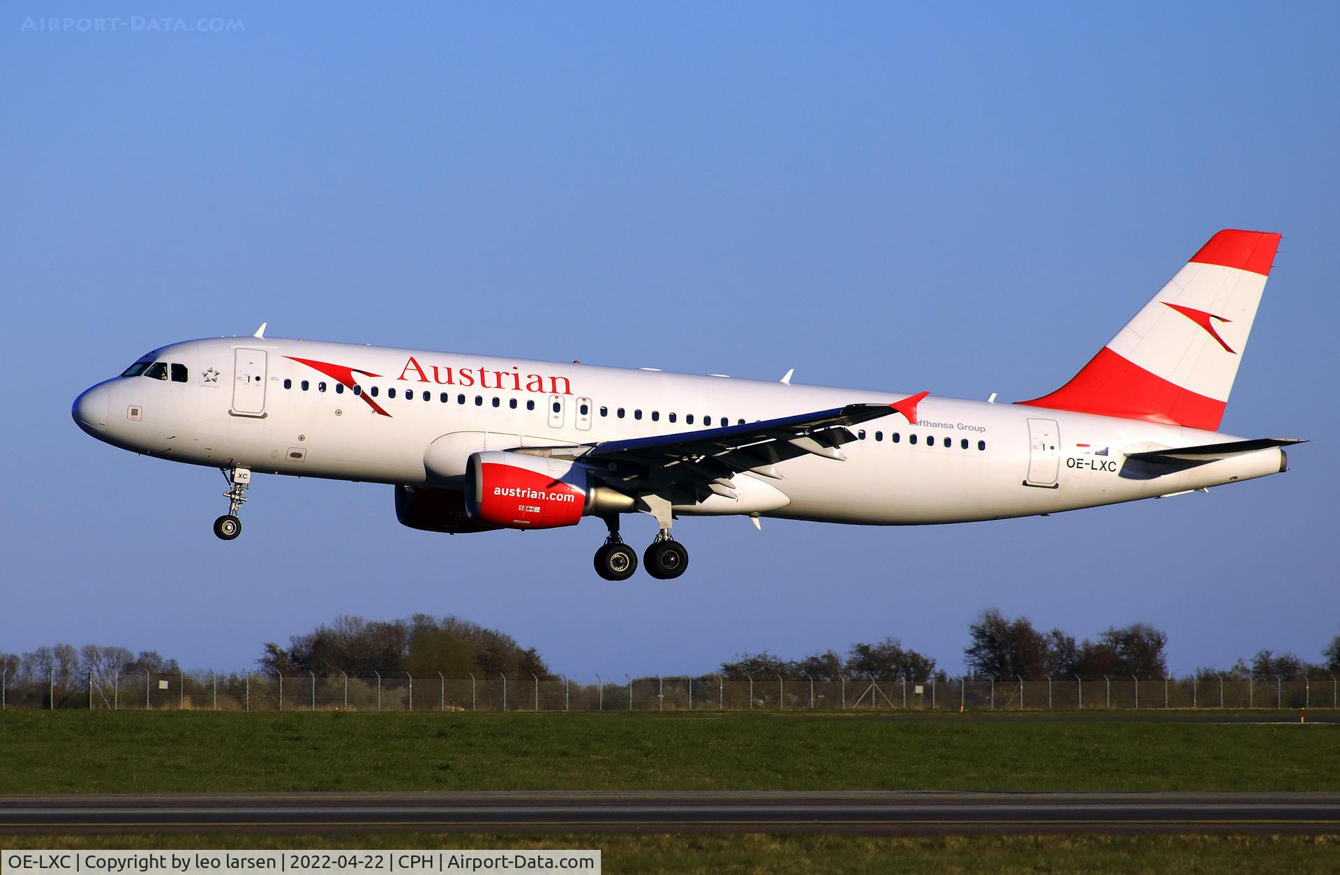 OE-LXC, 2008 Airbus A320-216 C/N 3502, Copenhagen 22.4.2022