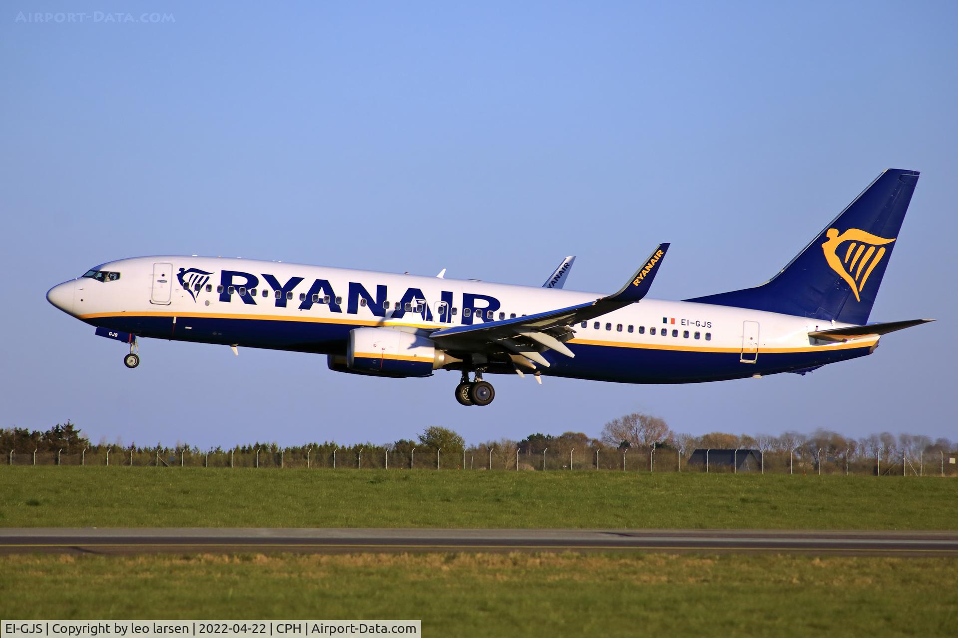 EI-GJS, 2018 Boeing 737-800 C/N 44836, Copenhagen 22.4.2022