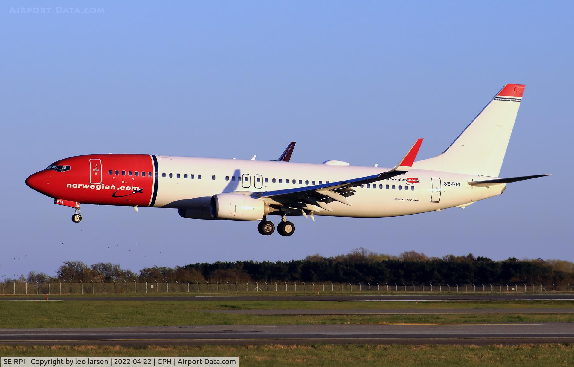 SE-RPI, 2016 Boeing 737-8JP C/N 42072, Copenhagen 22.4.2022
