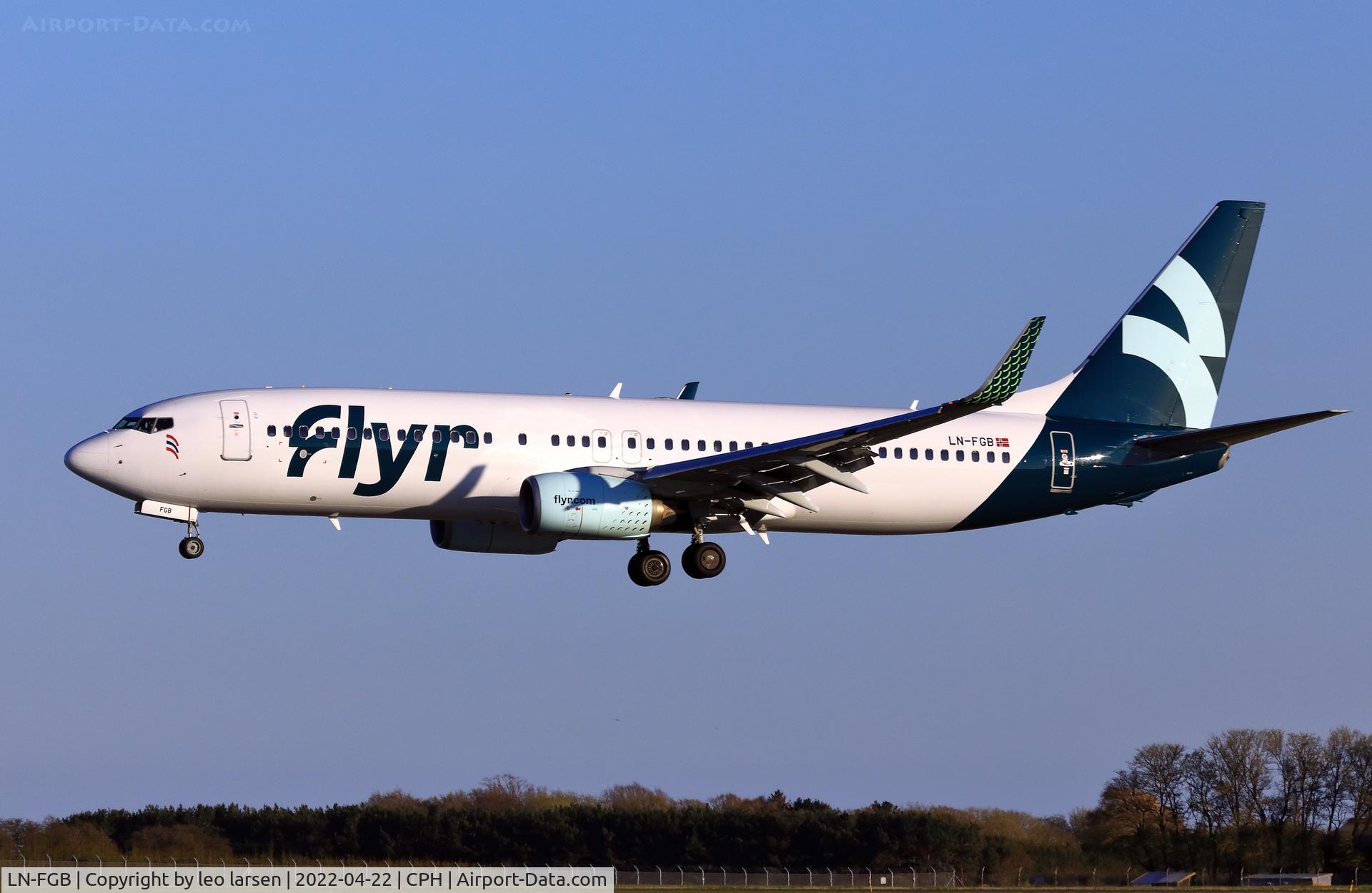 LN-FGB, 2013 Boeing 737-82R C/N 40881, Copenhagen 22.4.2022
