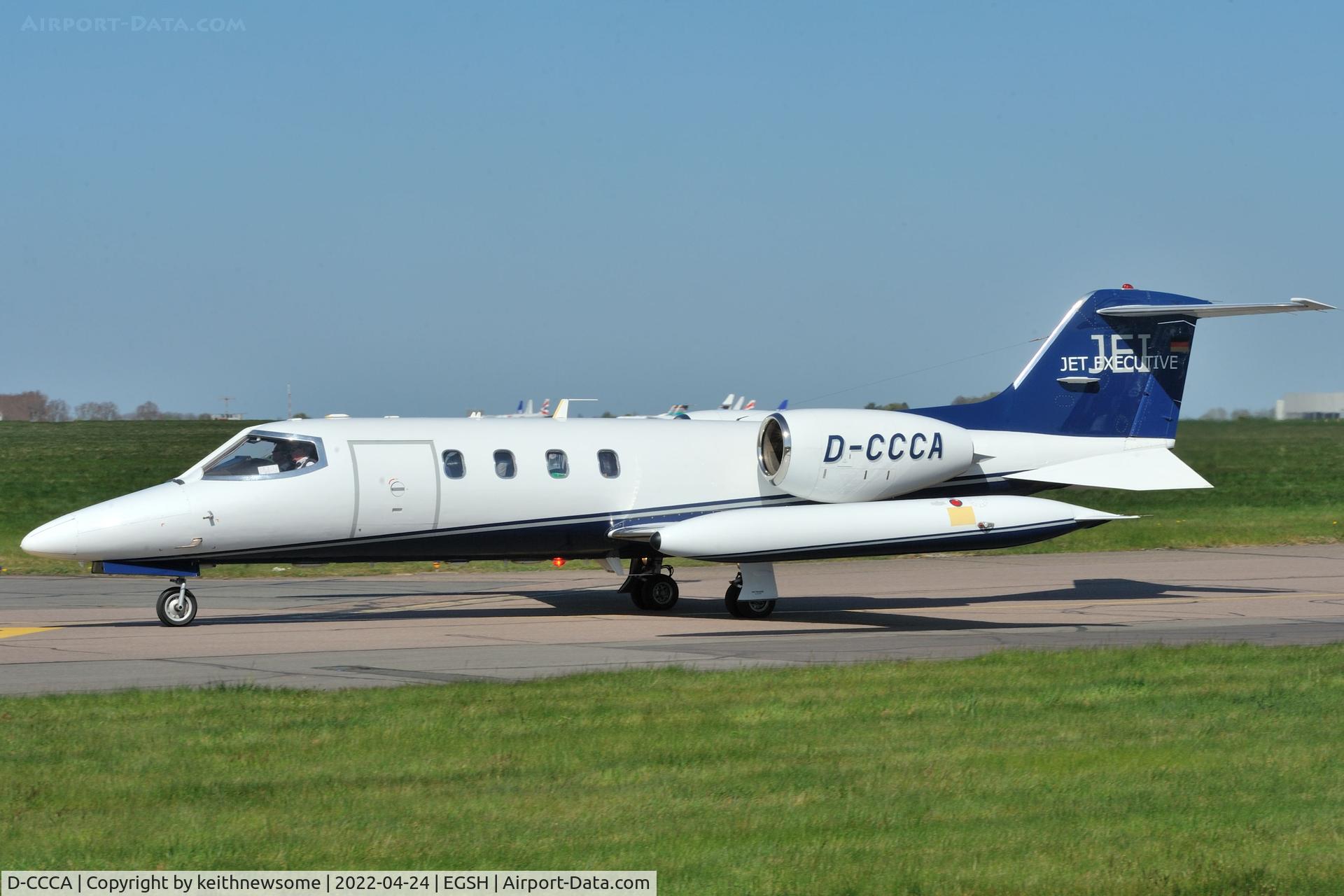D-CCCA, 1978 Learjet 35A C/N 35A-160, Arriving at Norwich from Naples.