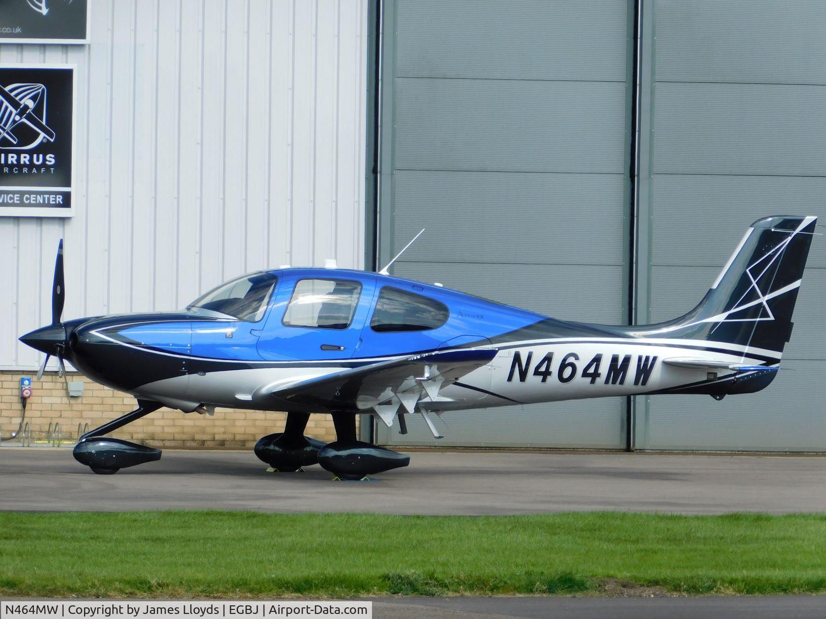 N464MW, 2022 Cirrus SR22T C/N 8593, Parked up at Gloucestershire Airport after a long delivery flight from the USA.