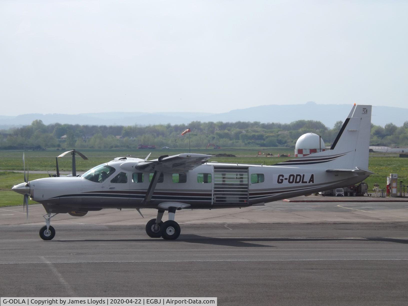 G-ODLA, 2003 Cessna 208B Grand Caravan C/N 208B1032, Taxing in at Gloucestershire Airport.