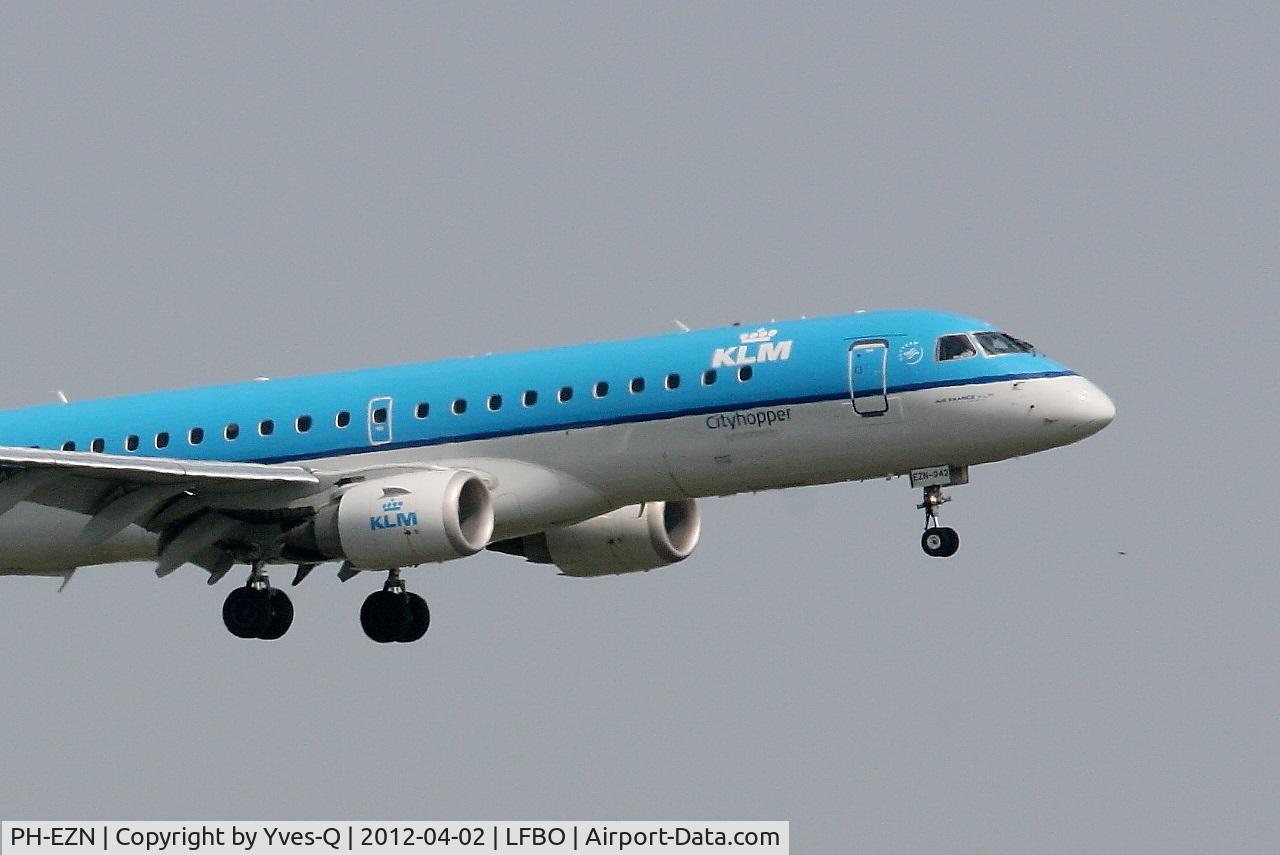 PH-EZN, 2010 Embraer 190LR (ERJ-190-100LR) C/N 19000342, Embraer ERJ-190-100LR 190LR, Toulouse Blagnac Airport (LFBO-TLS)