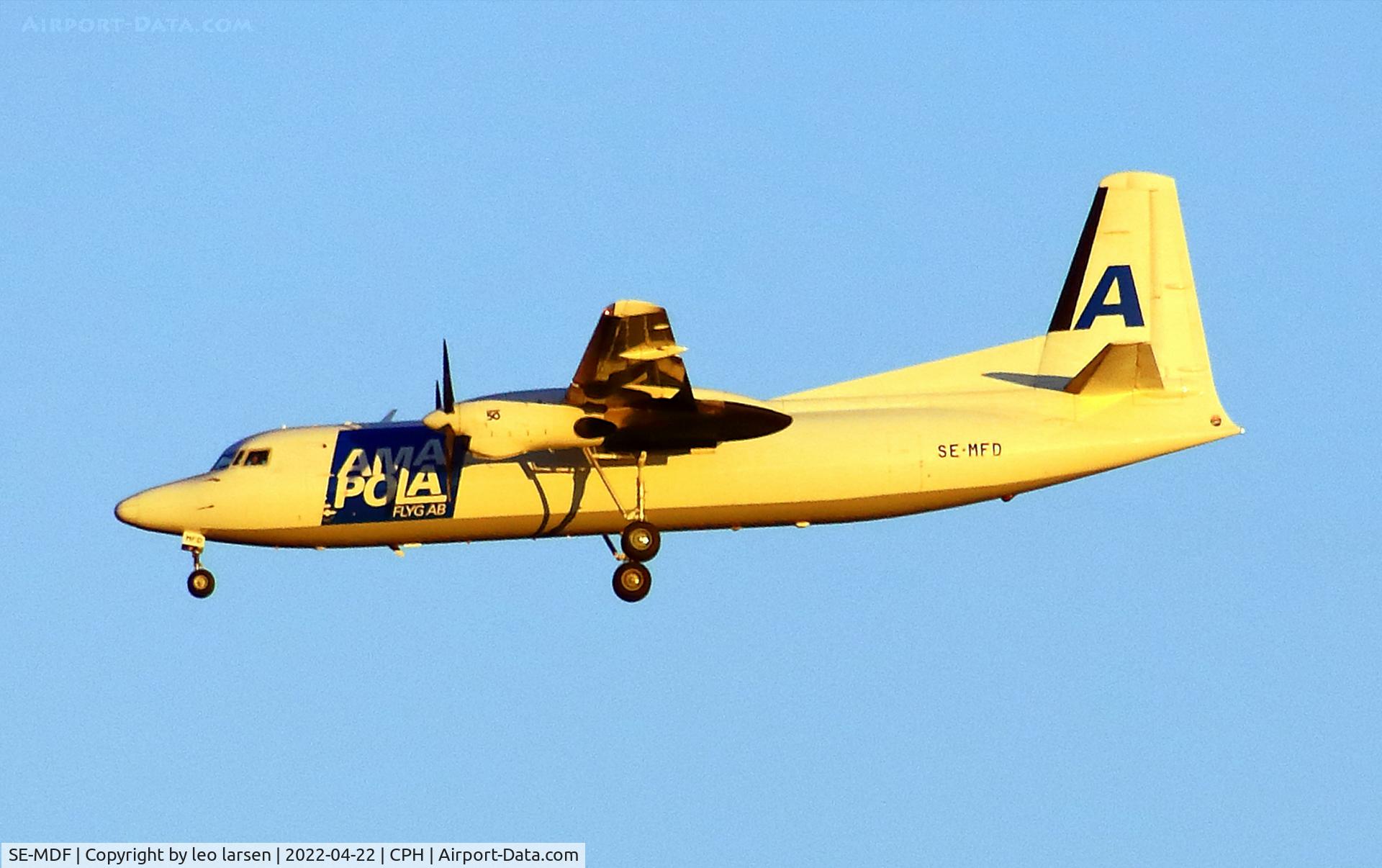 SE-MDF, 1988 Fokker 50F C/N 20126, Copenhagen 22.4.2022