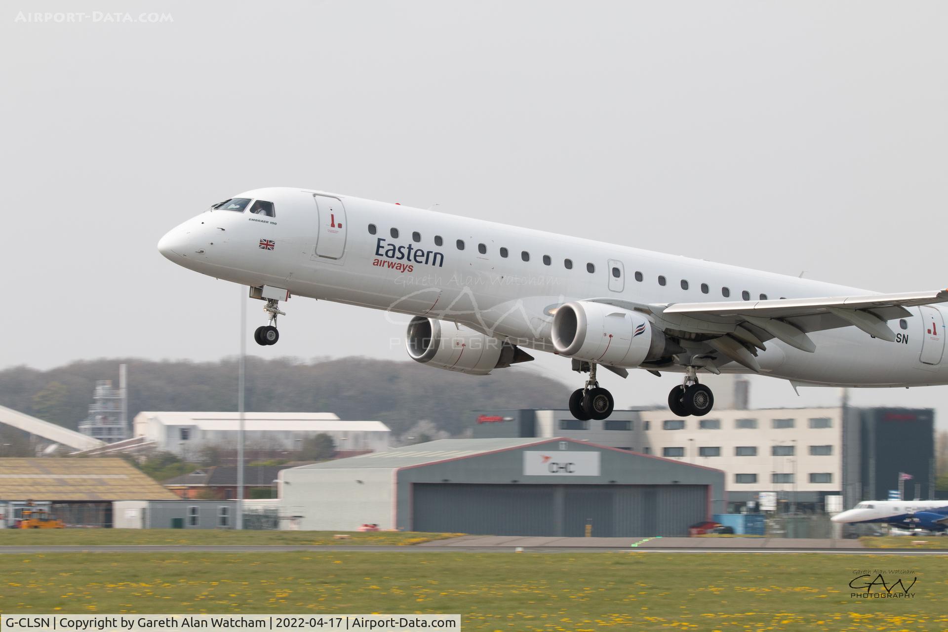 G-CLSN, 2007 Embraer 190LR (ERJ-190-100LR) C/N 19000130, Embraer Arriving at Humberside Airport