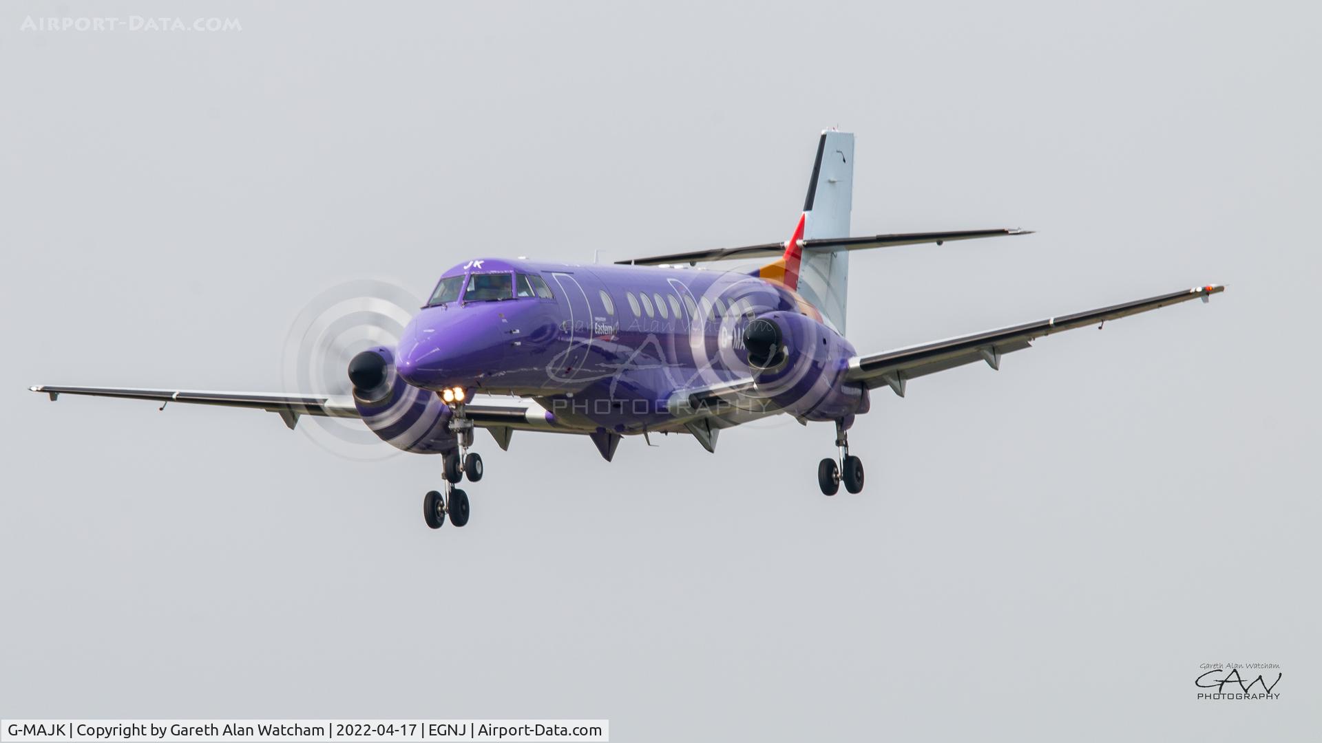 G-MAJK, 1995 British Aerospace Jetstream 41 C/N 41070, Jetstream arriving as Scheduled to Humberside Airport (Runway 20)