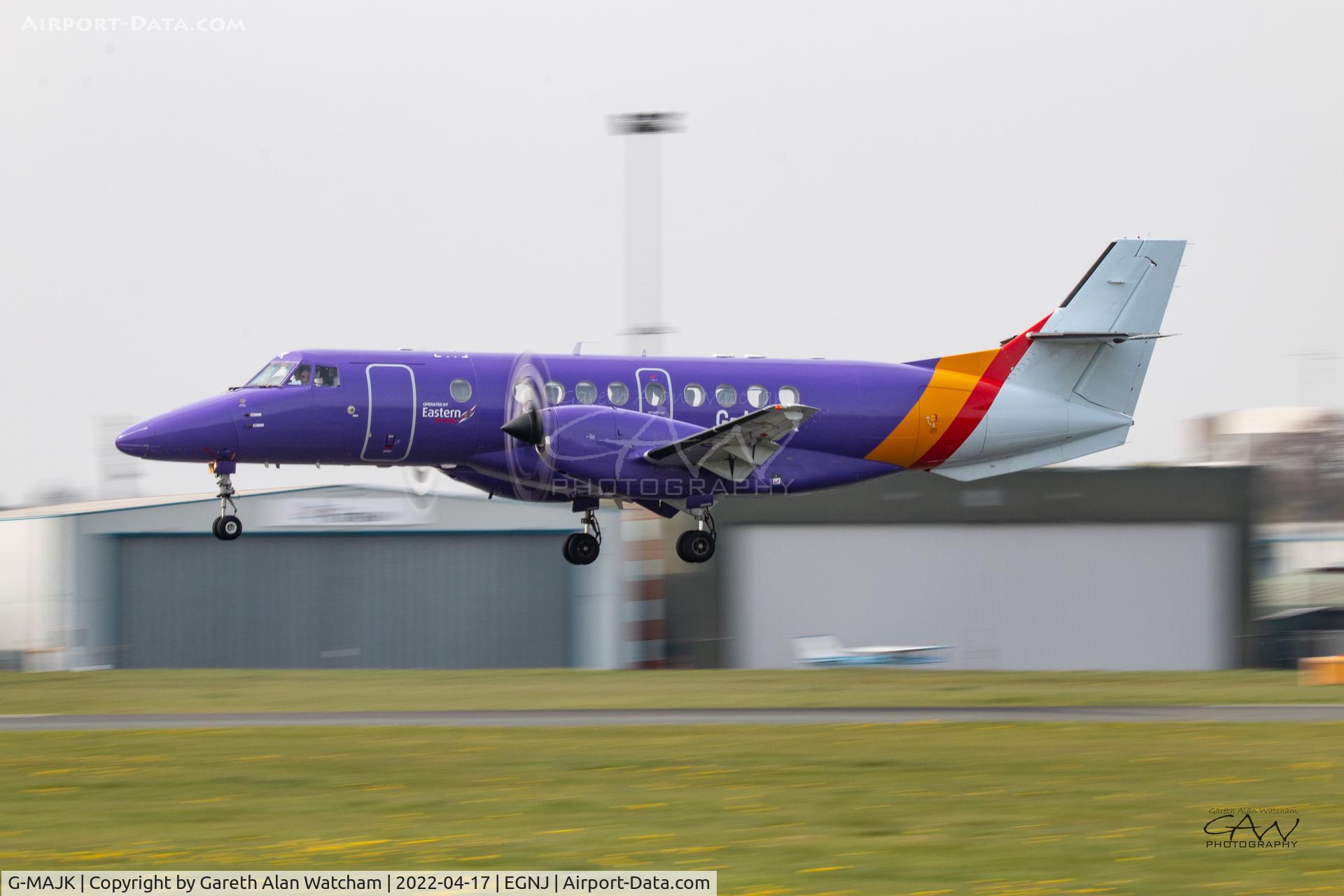 G-MAJK, 1995 British Aerospace Jetstream 41 C/N 41070, Jetstream arriving at Humberside Airport on Runway 20