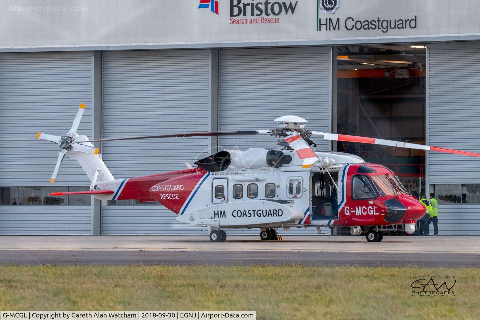 G-MCGL, 2014 Sikorsky S-92A C/N 920254, GMCGL Temporarily at Humberside Airport