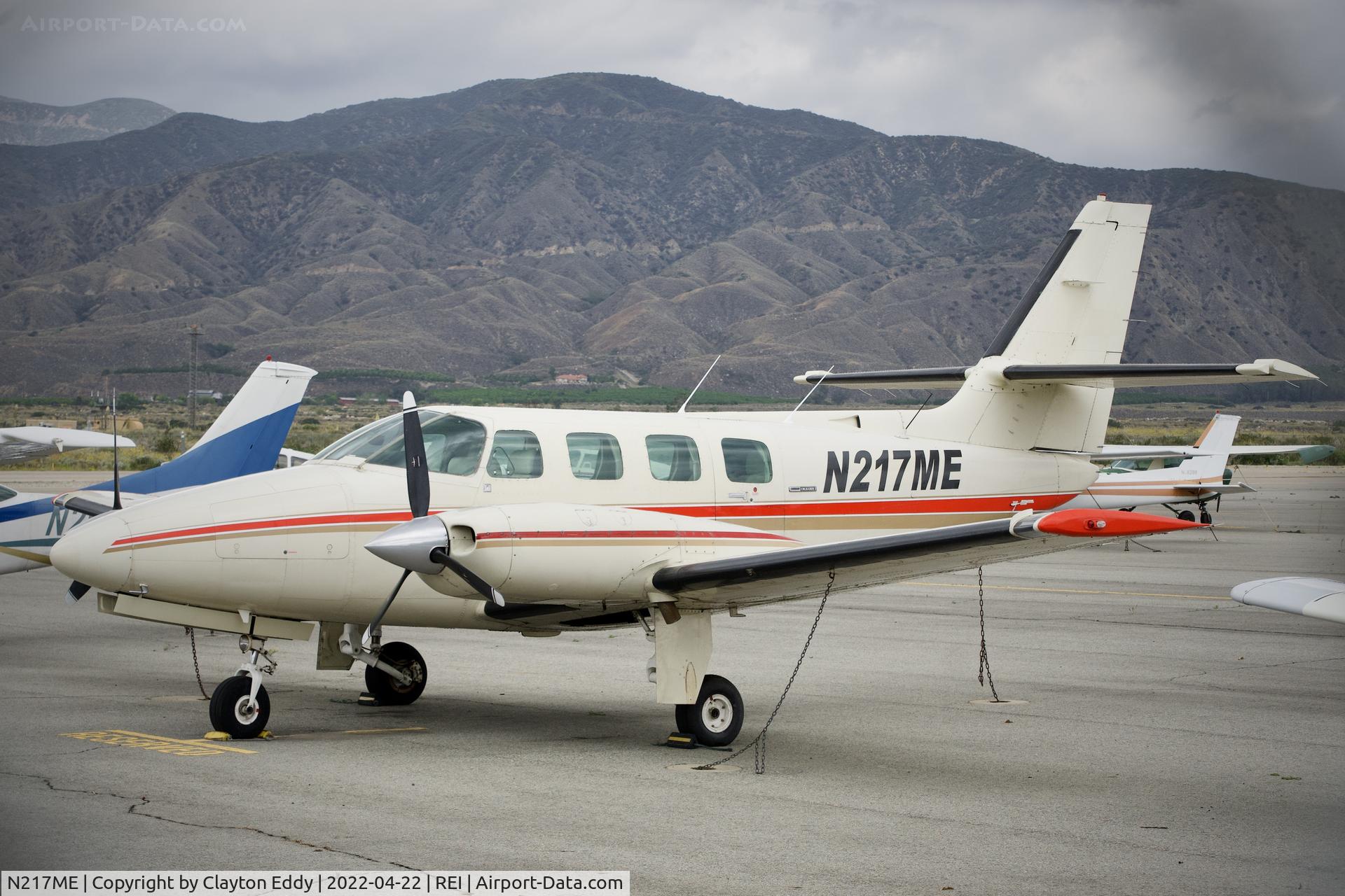N217ME, 1983 Cessna T303 Crusader Crusader C/N T30300188, Redlands Airport in California 2022.