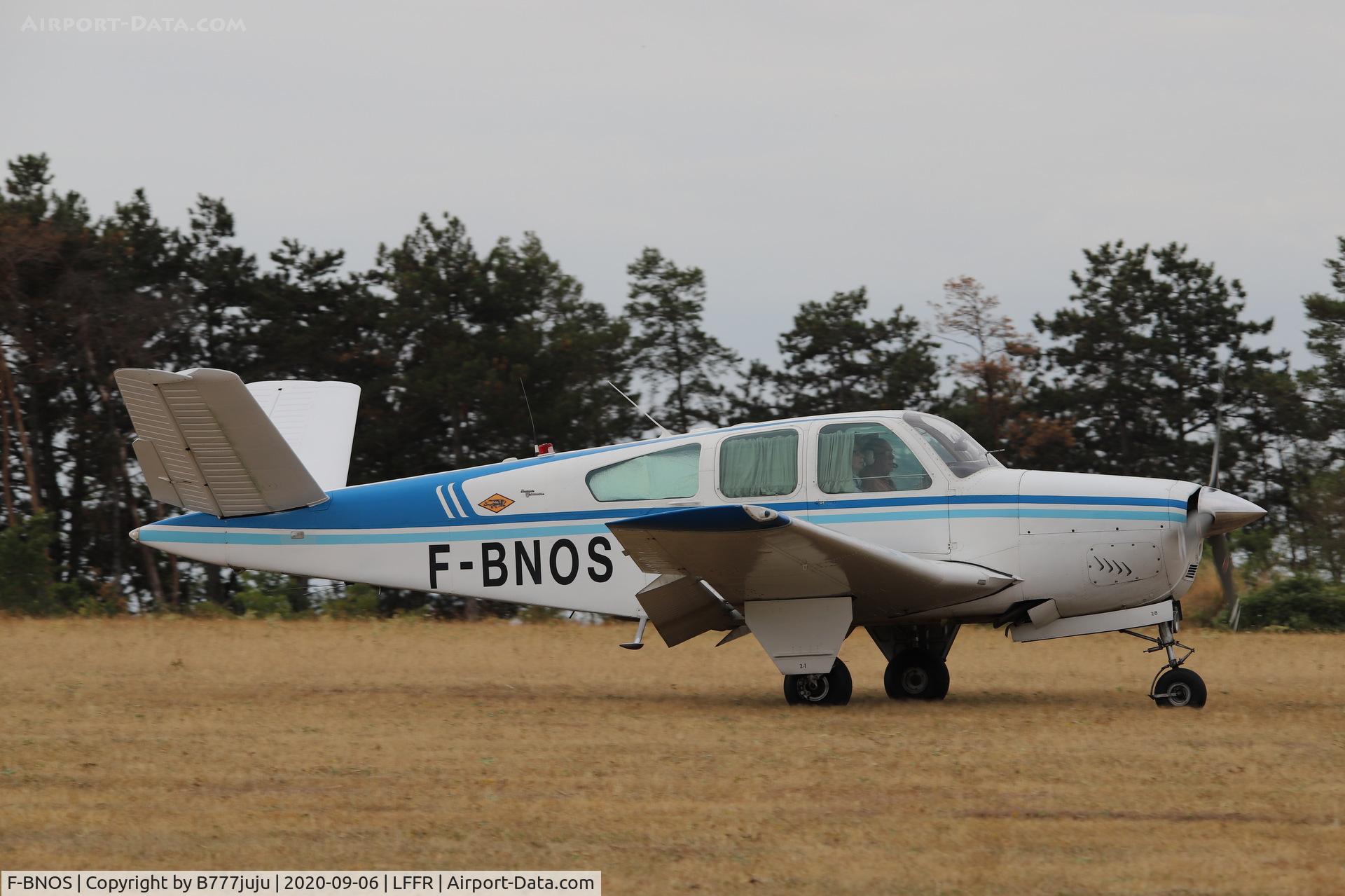 F-BNOS, 1965 Beech S35 Bonanza Bonanza C/N D-7944, at Bar-sur-Seine