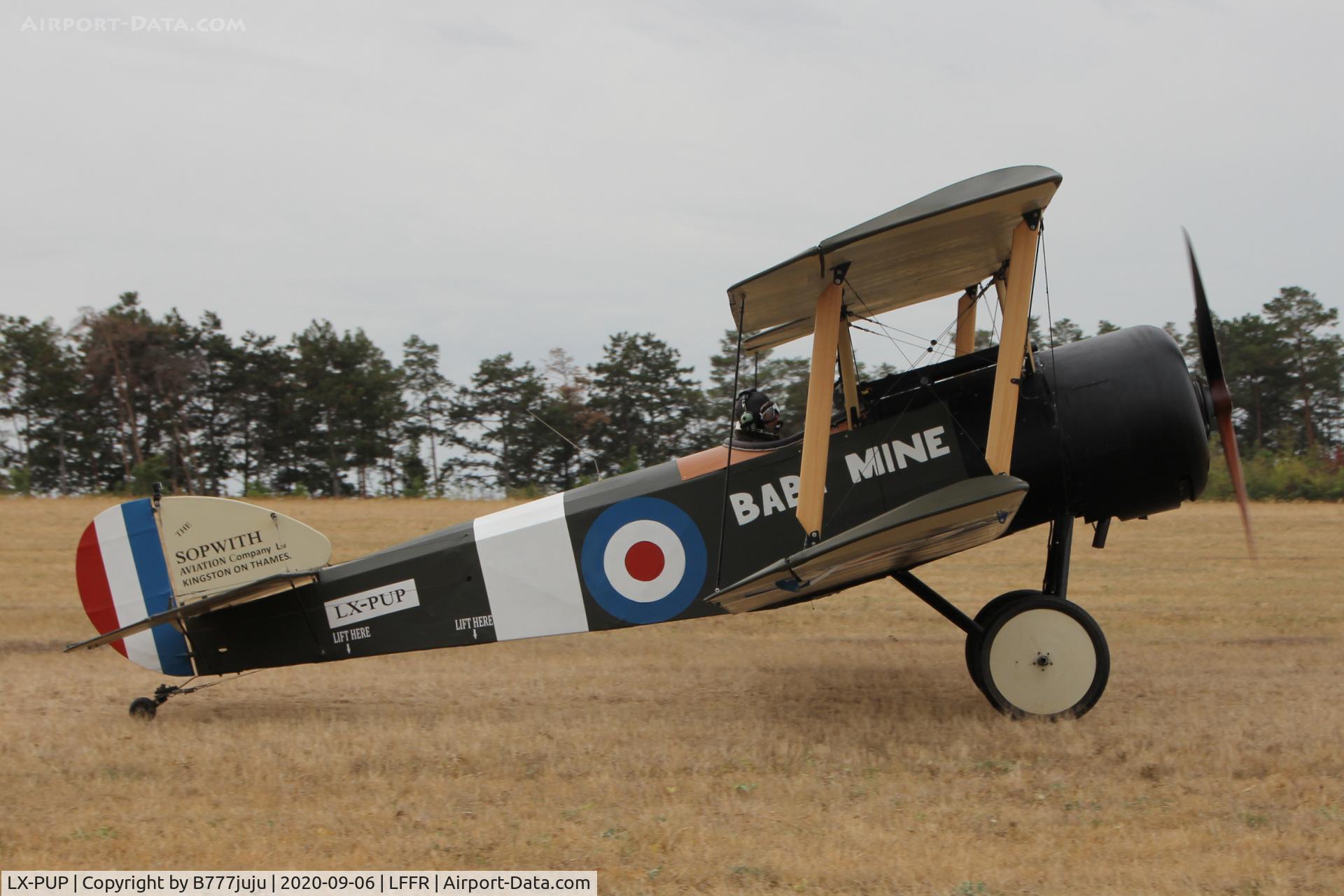 LX-PUP, Sopwith Pup Replica C/N 11, at Bar-sur-Seine