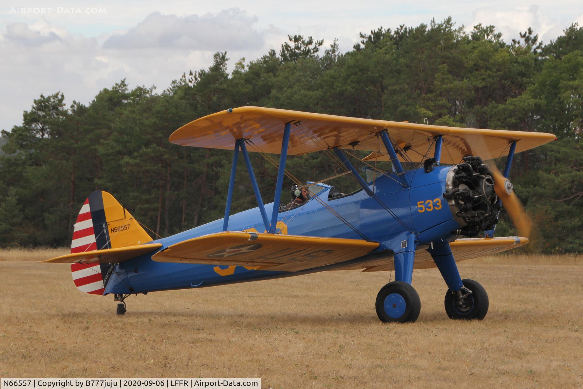 N66557, 1943 Boeing E75 C/N 75-8545, at Bar-sur-Seine