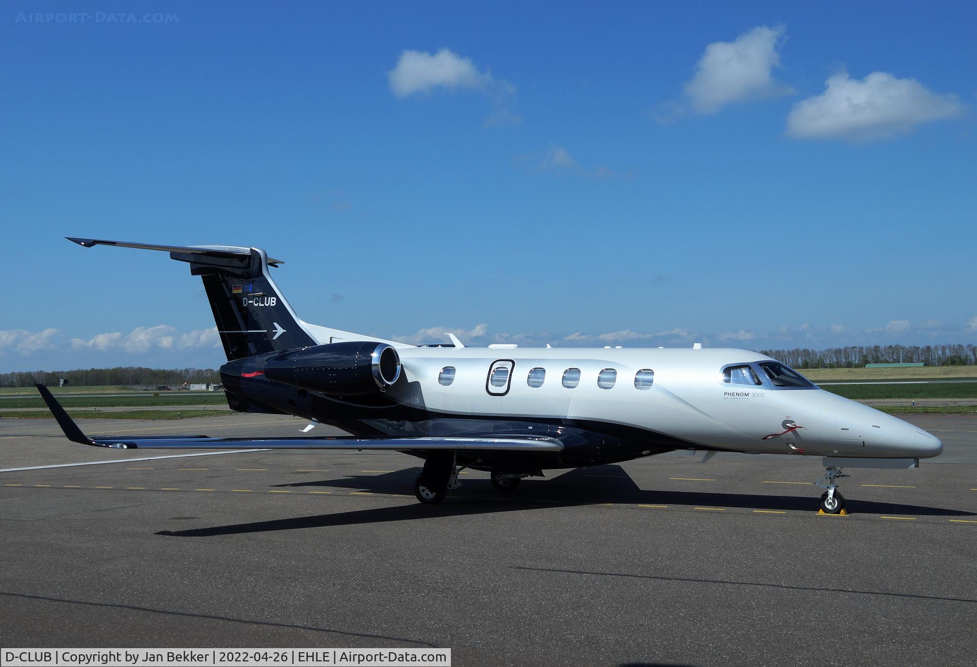 D-CLUB, 2021 Embraer EMB-505 Phenom 300E C/N 505-00647, Lelystad Airport, diversion from EHAM Amsterdam