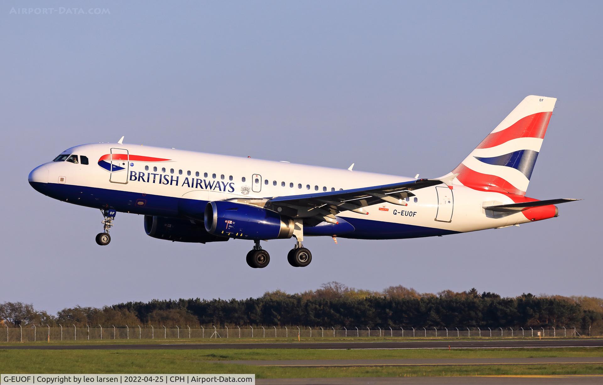 G-EUOF, 2001 Airbus A319-131 C/N 1590, Copenhagen 25.4.2022