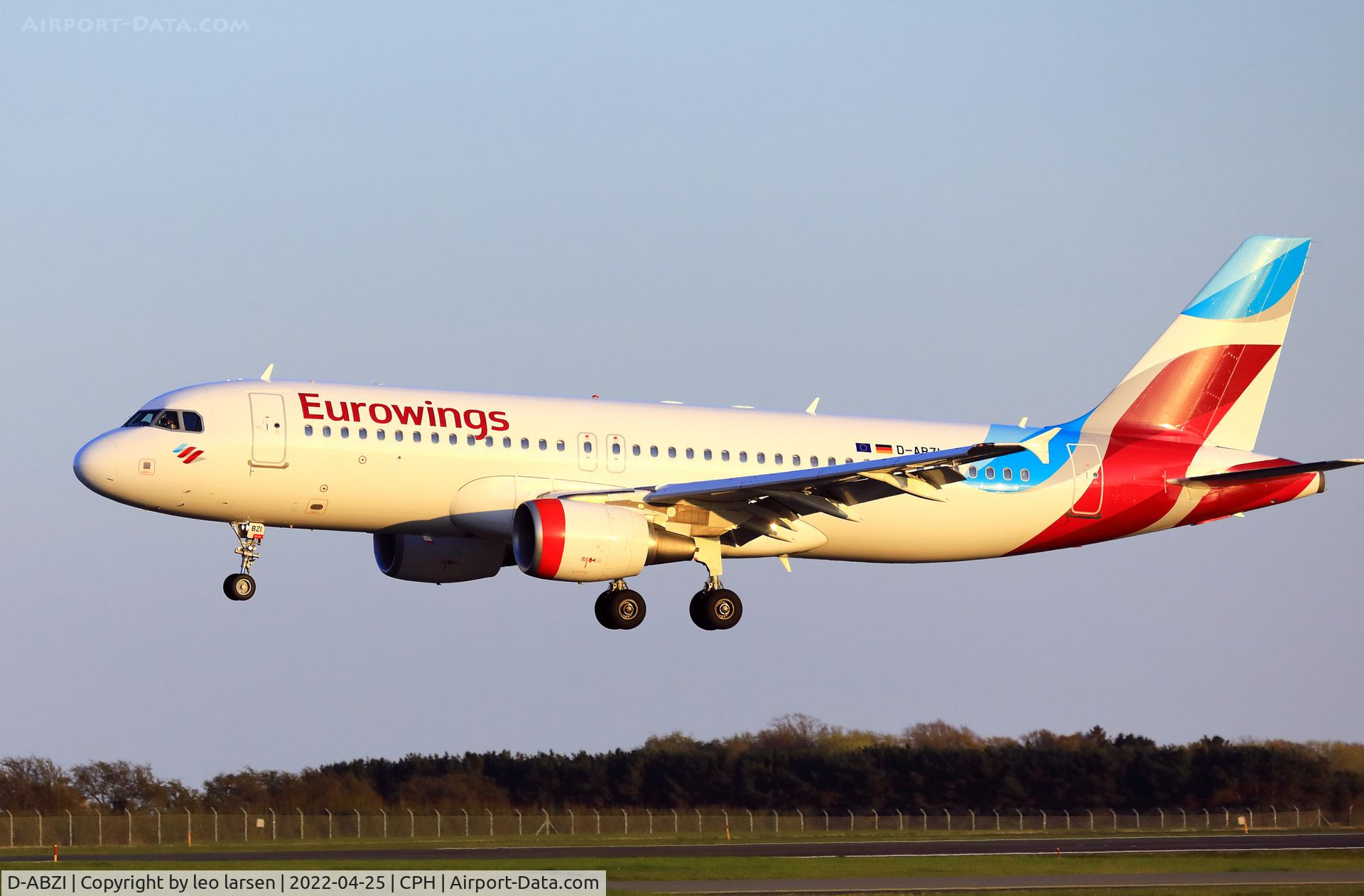 D-ABZI, 2007 Airbus A320-216 C/N 3328, Copenhagen 25.4.2022
