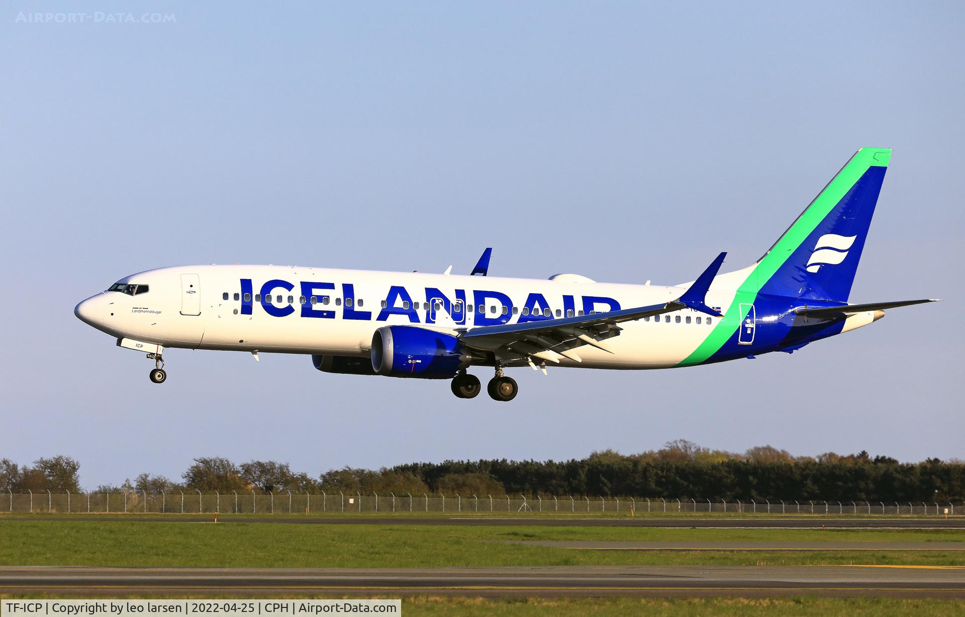 TF-ICP, 2019 Boeing 737-8 MAX C/N 44360, Coppenhagen 25.4.2022