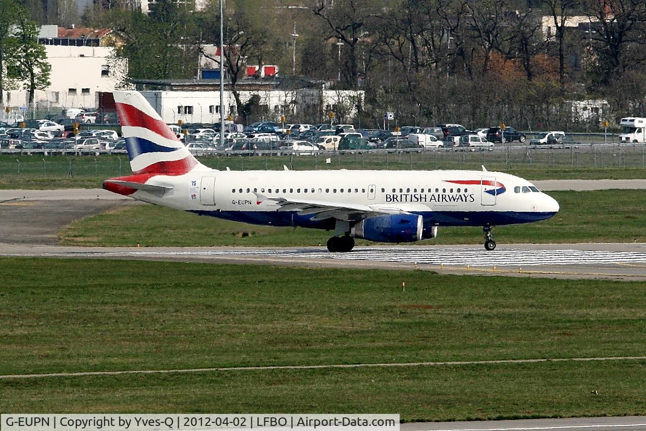G-EUPN, 2000 Airbus A319-131 C/N 1261, Airbus A319-131, Lining up rwy 14L, Toulouse Blagnac Airport (LFBO-TLS)