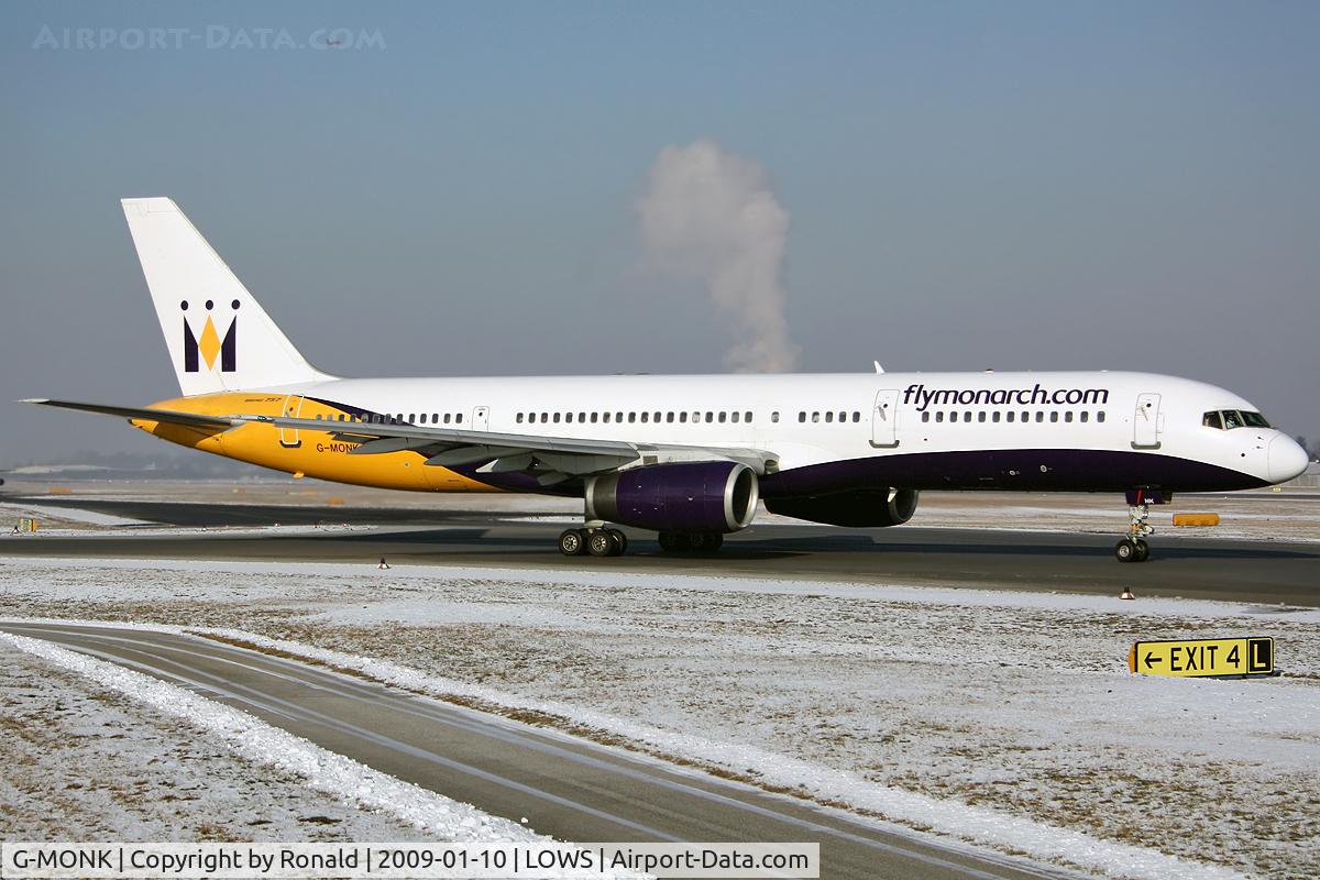 G-MONK, 1988 Boeing 757-2T7 C/N 24105, at lows