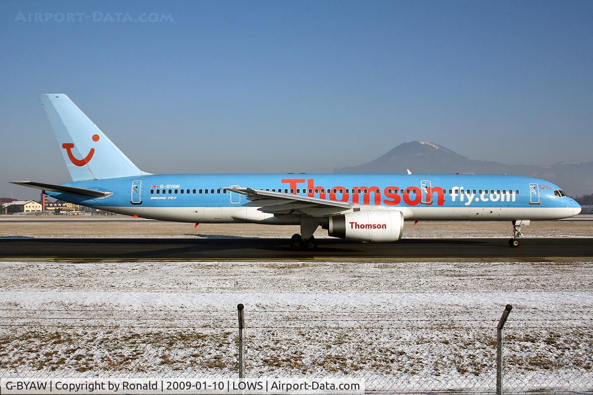 G-BYAW, 1995 Boeing 757-204 C/N 27234, at lows