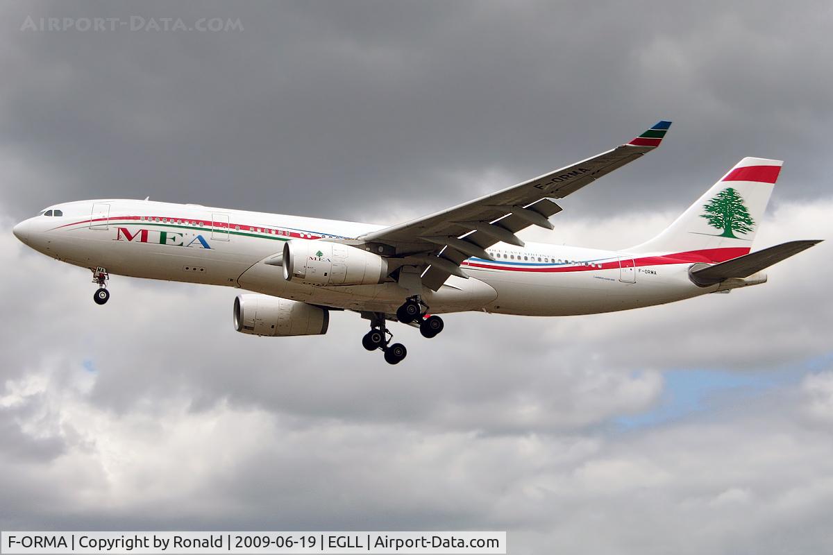F-ORMA, 2008 Airbus A330-243 C/N 926, at lhr