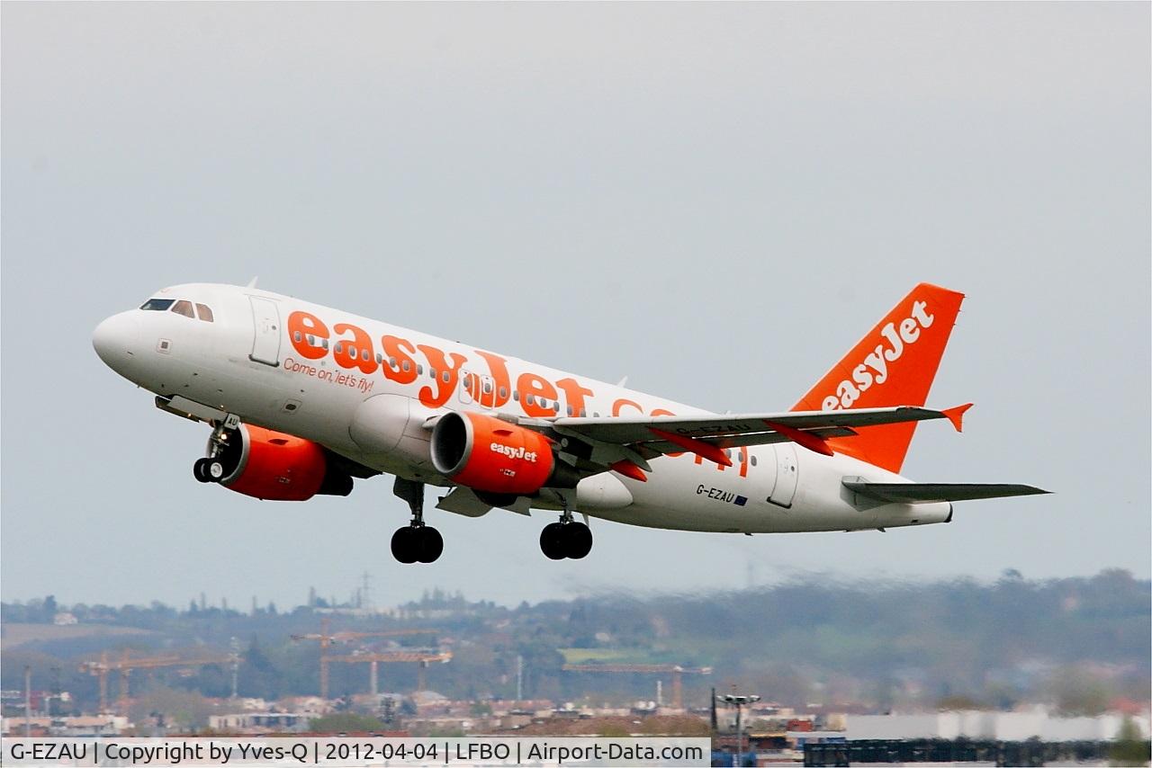 G-EZAU, 2006 Airbus A319-111 C/N 2795, Airbus A319-111, Take off rwy 32L, Toulouse Blagnac Airport (LFBO-TLS)
