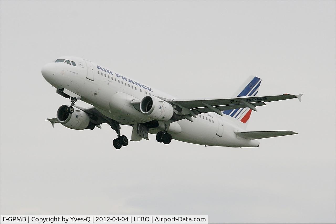 F-GPMB, 1996 Airbus A319-113 C/N 600, Airbus A319-113, Take off rwy 32L, Toulouse Blagnac Airport (LFBO-TLS)