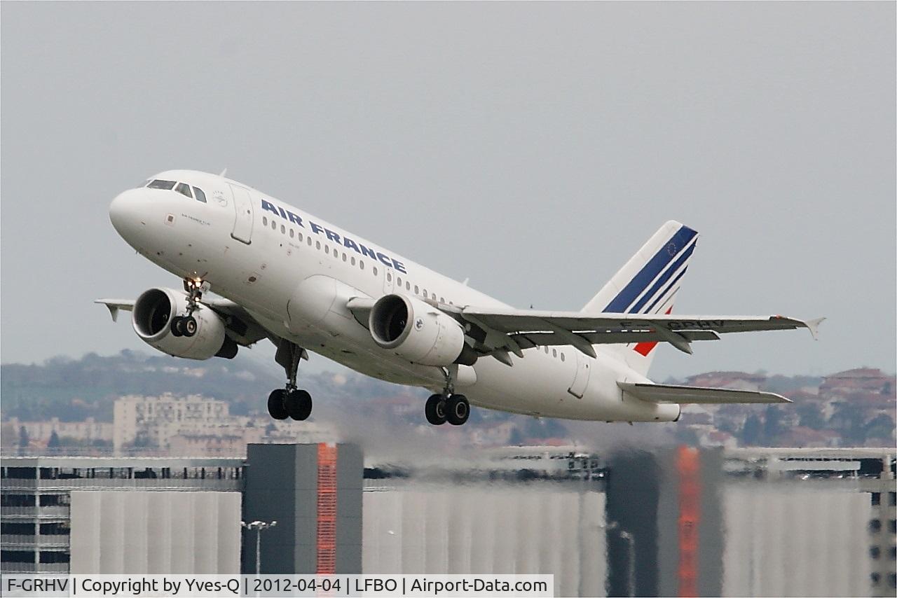 F-GRHV, 2001 Airbus A319-111 C/N 1505, Airbus A319-111, Take off rwy 32R, Toulouse-Blagnac Airport (LFBO-TLS)