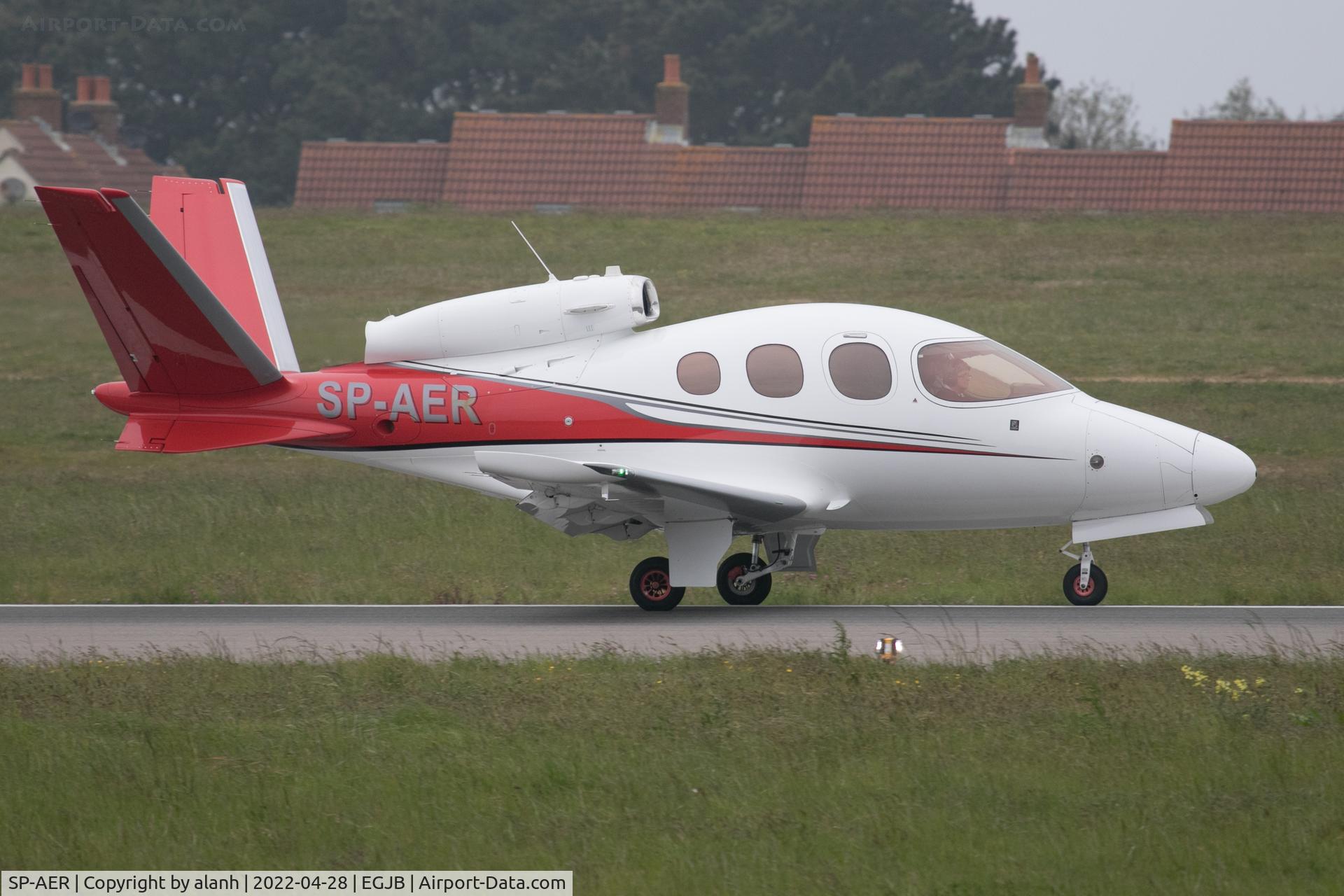 SP-AER, 2017 Cirrus SF50 Vision C/N 0014, Rolling out after arrival in Guernsey