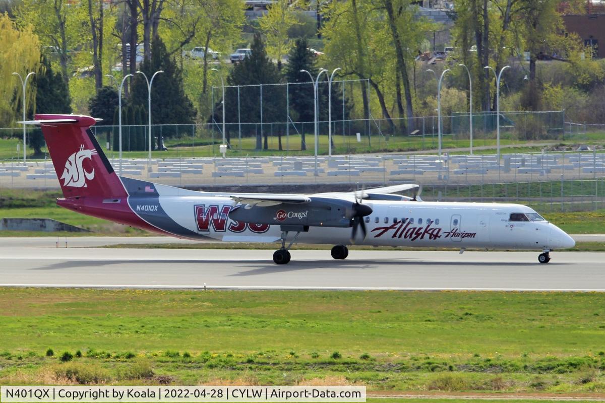 N401QX, 2001 De Havilland Canada DHC-8-402 Dash 8 C/N 4031, Flight to Seattle