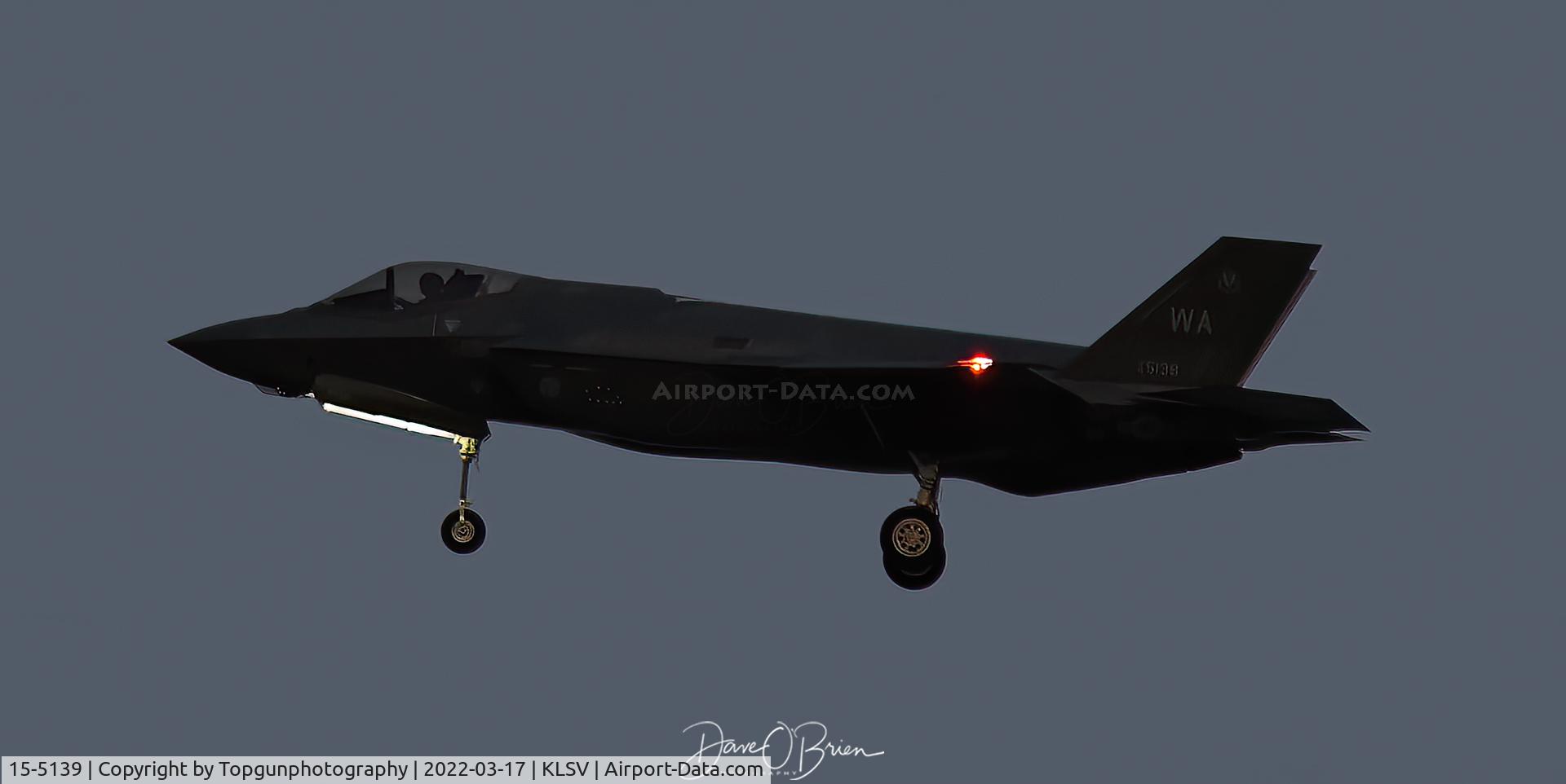 15-5139, 2016 Lockheed Martin F-35A Lightning II C/N AF-130, SCAT02 returns after an early evening sortie