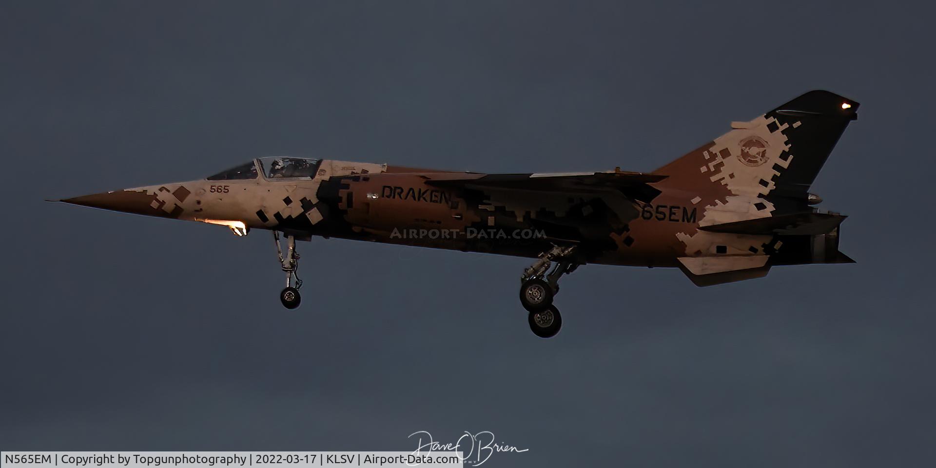 N565EM, 1981 Dassault Mirage F-1 C/N 44, COMRADE11 returning to Nellis
