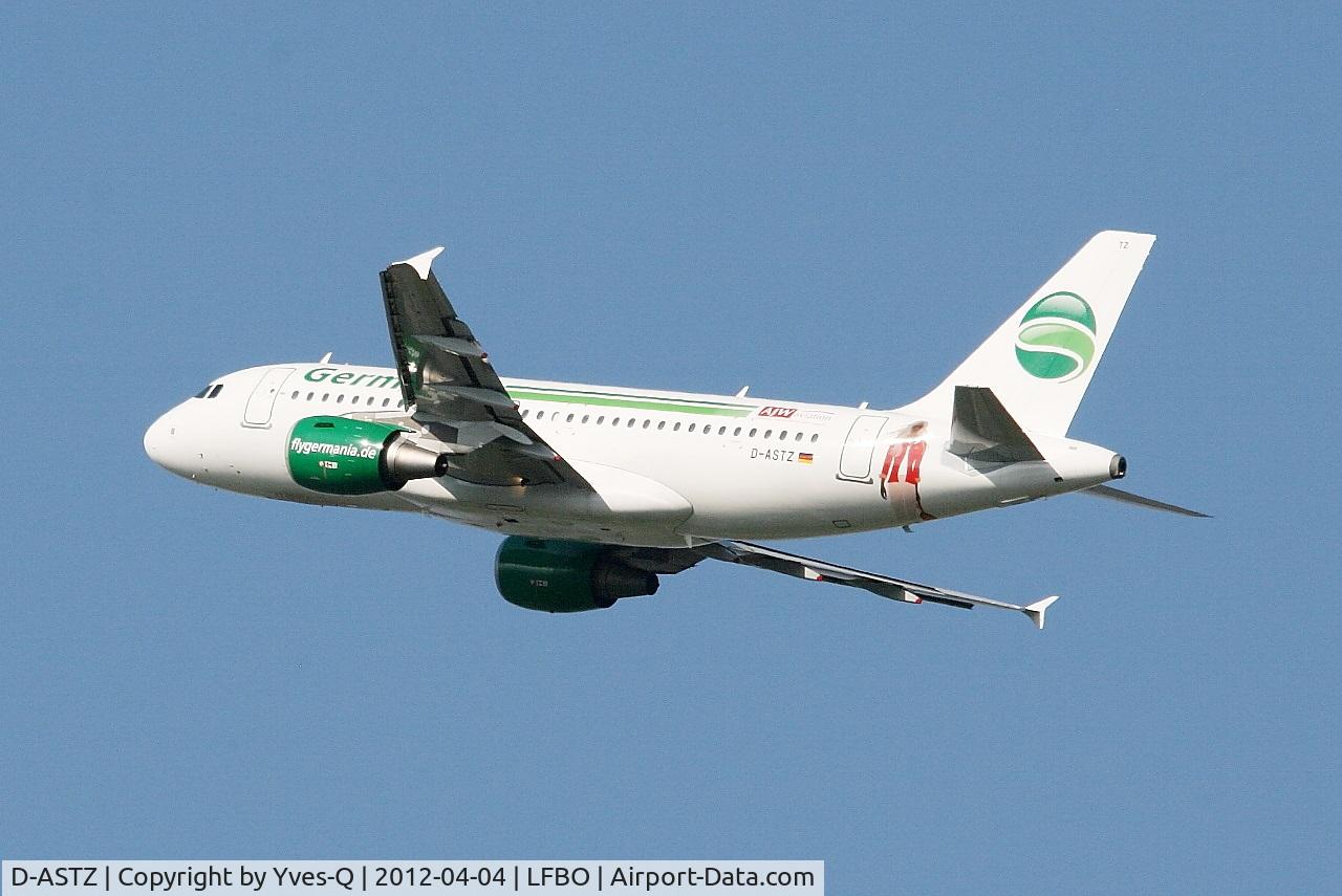 D-ASTZ, 2007 Airbus A319-112 C/N 3019, Airbus A319-112, Climbing from rwy 32L, Toulouse Blagnac Airport (LFBO-TLS)