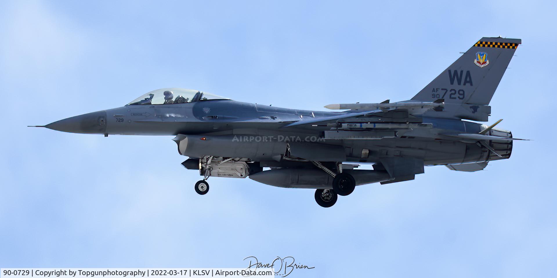 90-0729, 1990 General Dynamics F-16CG Fighting Falcon C/N 1C-337, PYTHON13 64th AGRS