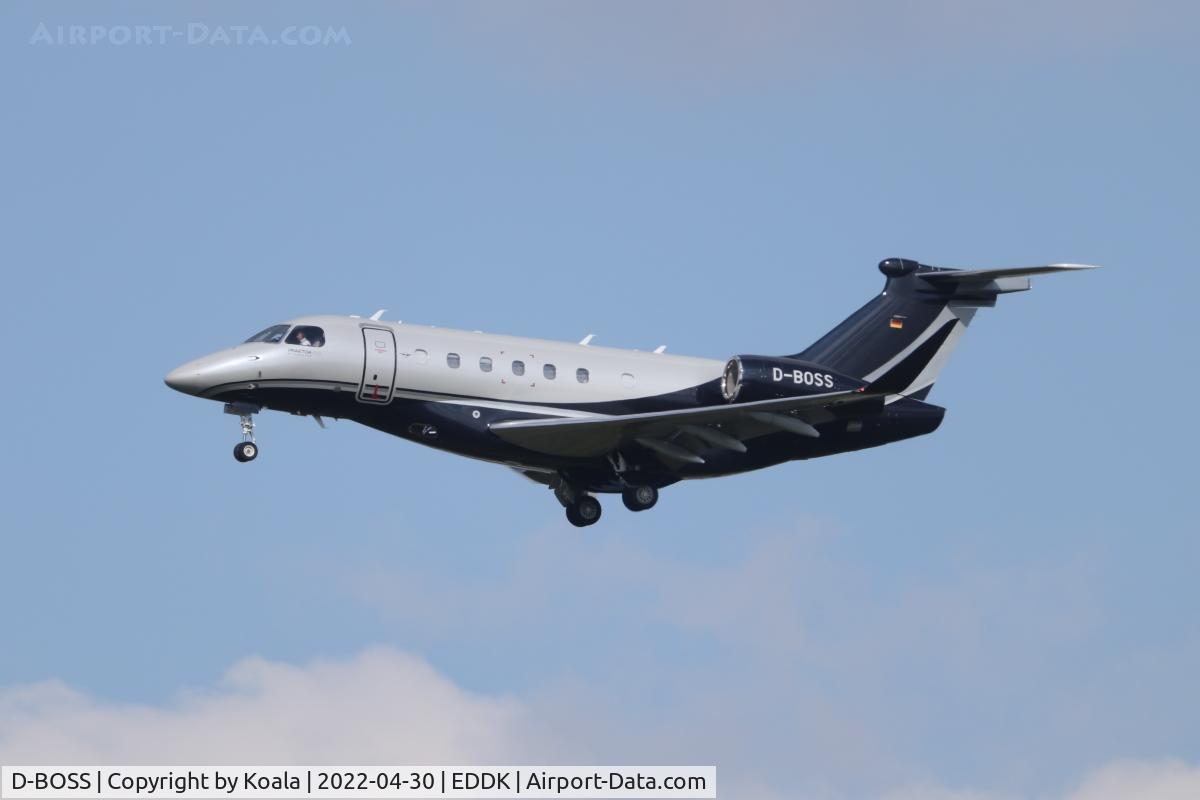 D-BOSS, 2021 Embraer EMB-550 Praetor 600 C/N 55020139, Inbound from Dubai World Center (DWC), Runway 32R