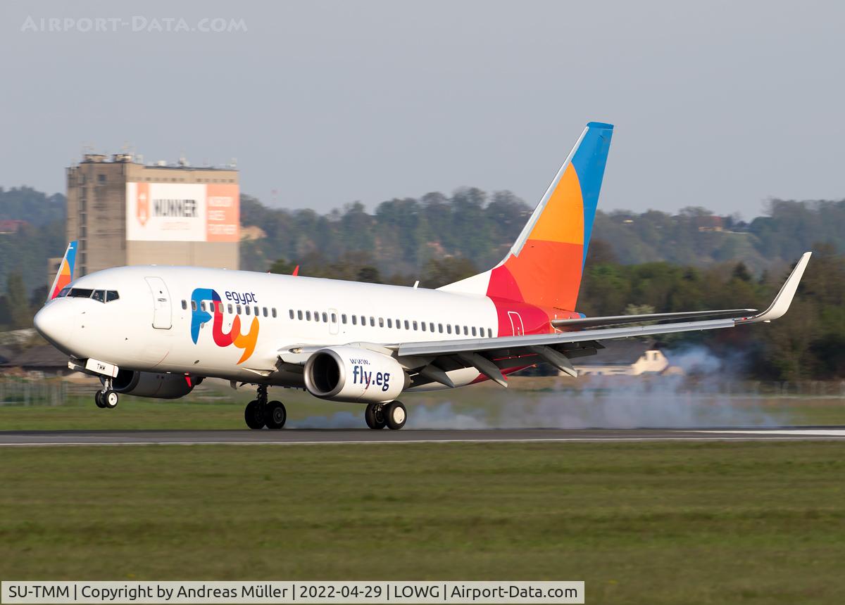 SU-TMM, 2008 Boeing 737-76J C/N 36115, First visit with new color scheme.