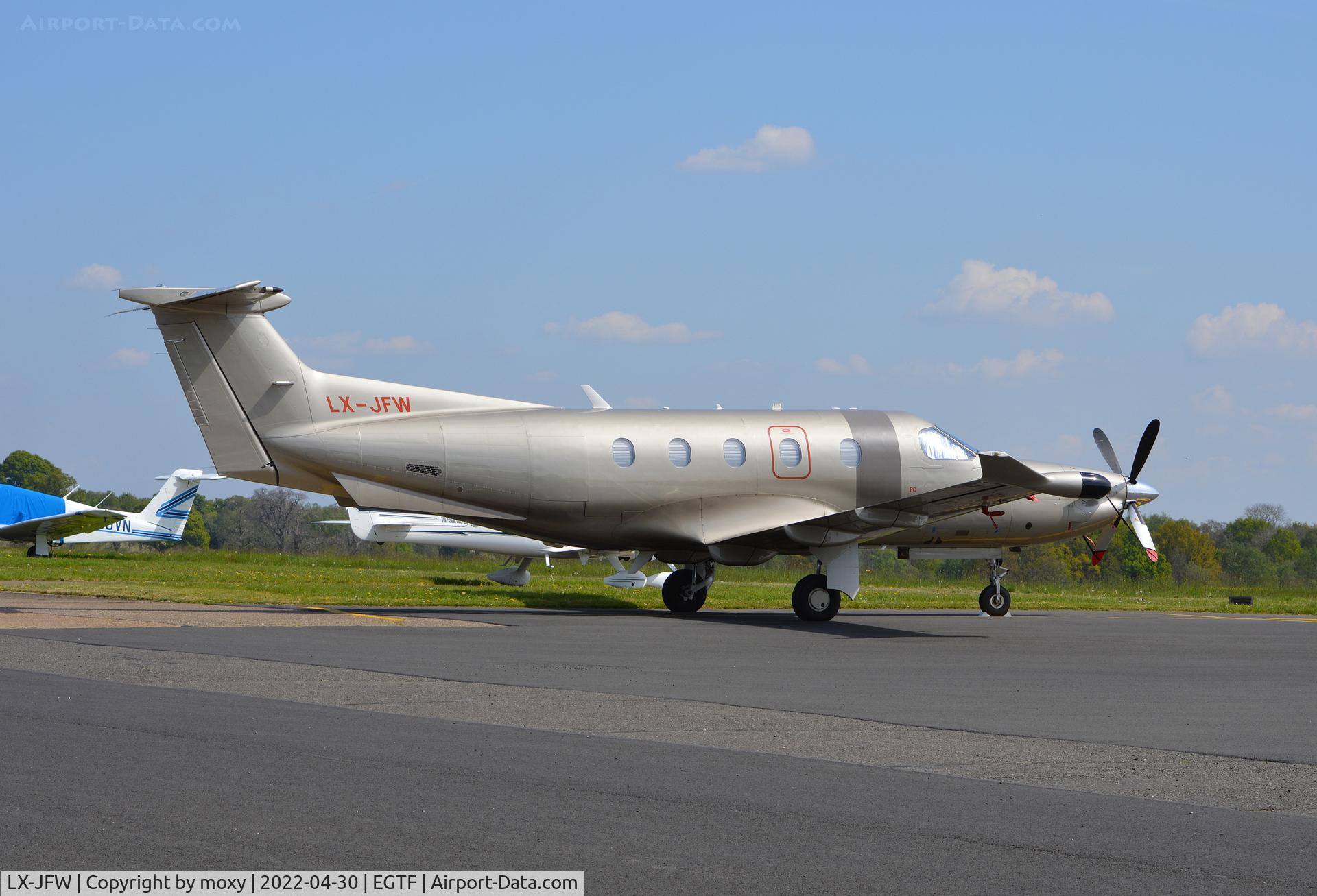 LX-JFW, 2014 Pilatus PC-12/47E C/N 1473, Pilatus PC-12/47E at Fairoaks. Ex HB-FRU