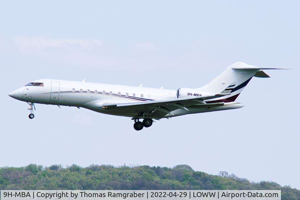 9H-MBA, 2005 Bombardier BD-700-1A11 Global 5000 C/N 9186, private Bombardier Global 5000