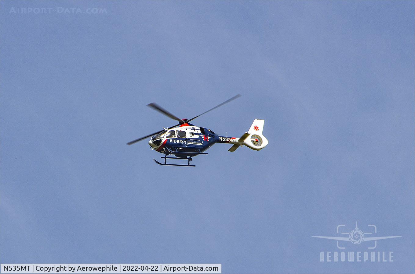 N535MT, 2019 Airbus Helicopters EC-135P-3 C/N 2092, Flying over Bristol, TN.