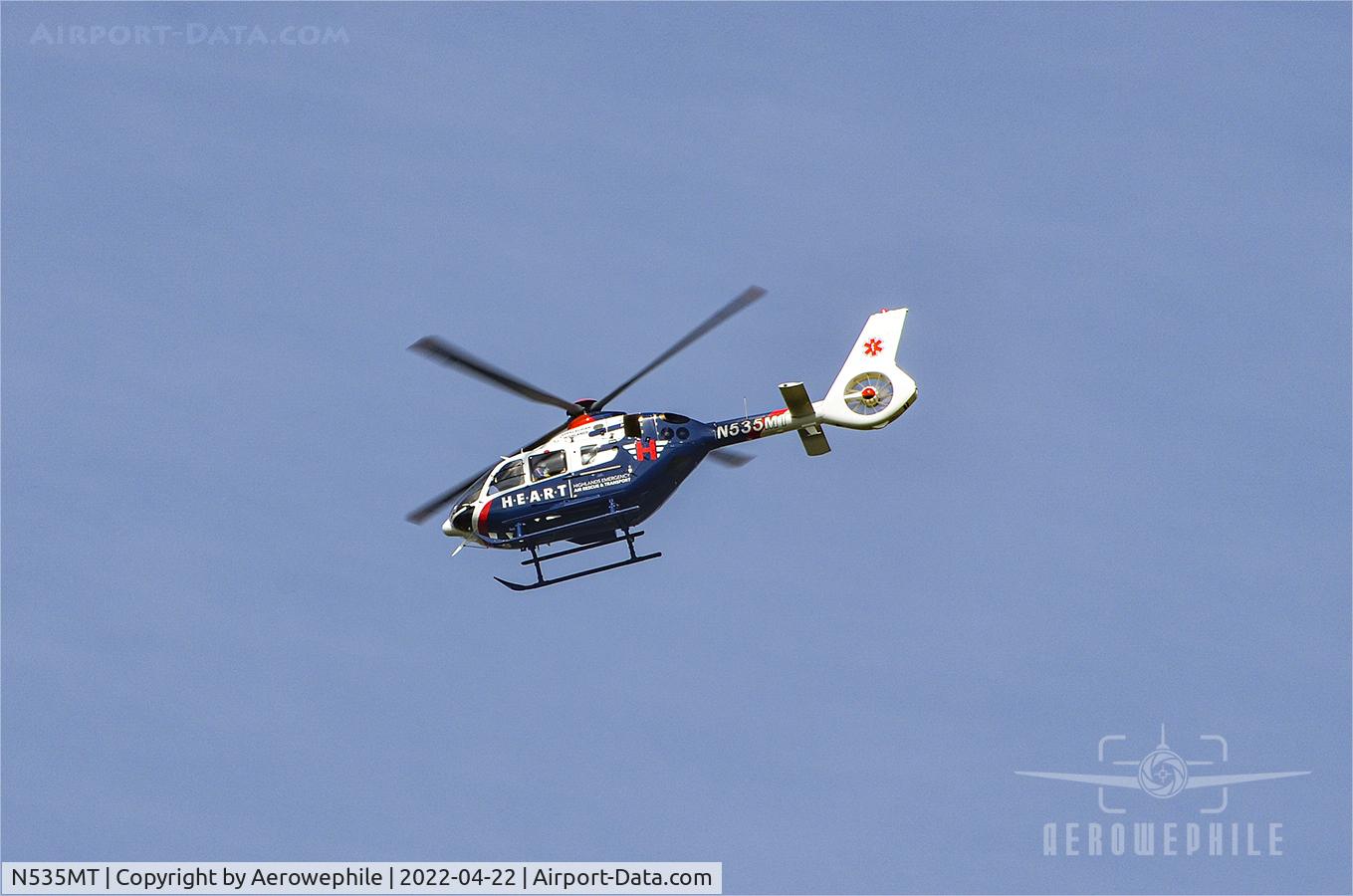 N535MT, 2019 Airbus Helicopters EC-135P-3 C/N 2092, Flying over Bristol, TN.