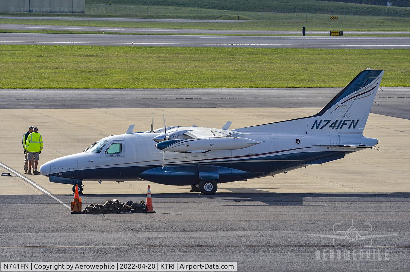 N741FN, 1975 Mitsubishi MU-2B-36 C/N 658, Parked on the ramp at Tri-Cities Aviation FBO at Tri-Cities Airport.