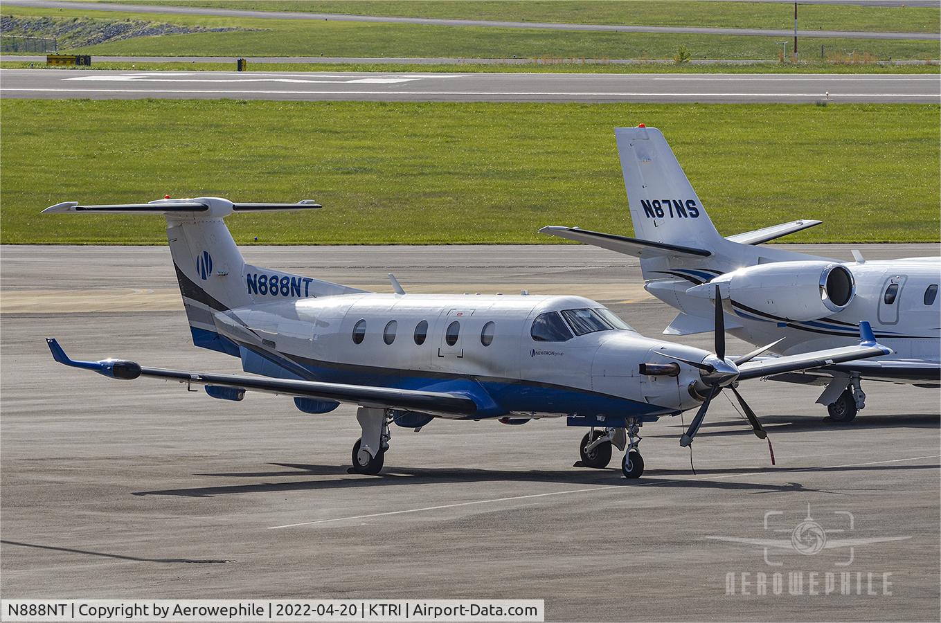 N888NT, 1999 Pilatus PC-12/45 C/N 285, Parked on the ramp at Tri-Cities Aviation FBO, at Tri-Cities Airport.