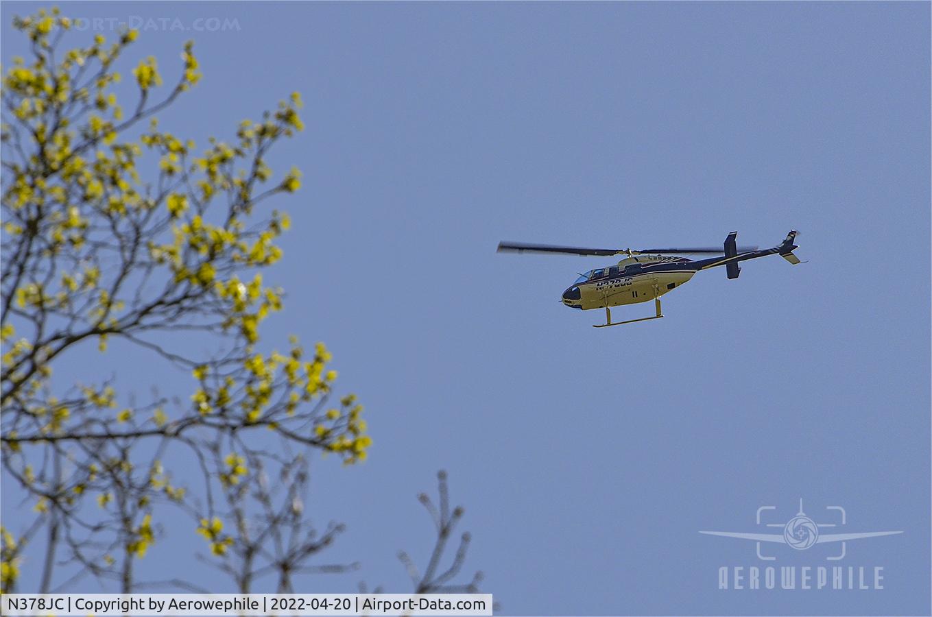 N378JC, 2013 Bell 206L-4 LongRanger IV LongRanger C/N 52448, Flying over Bristol, TN.