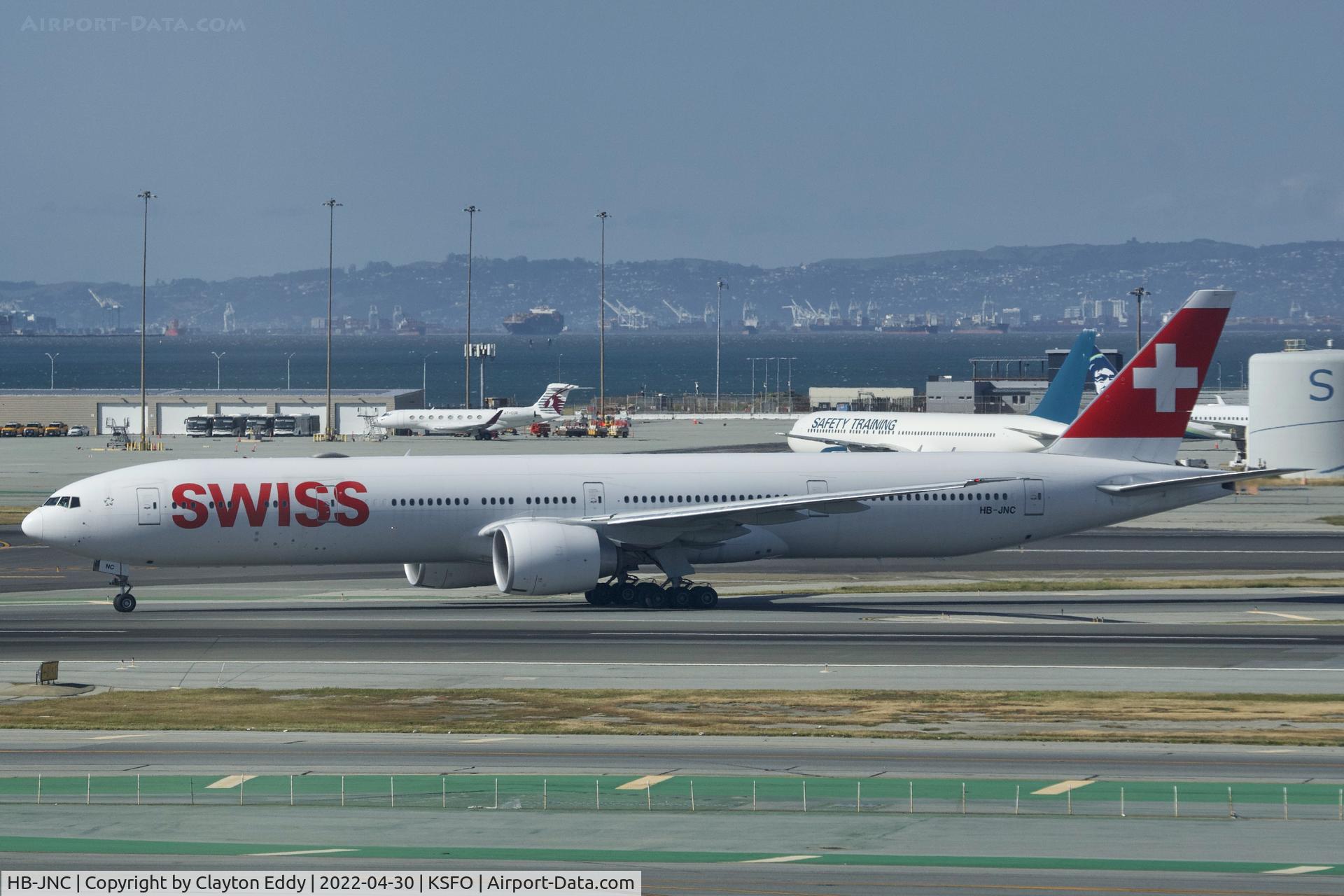 HB-JNC, 2016 Boeing 777-3DE/ER C/N 44584, SFO 2022.