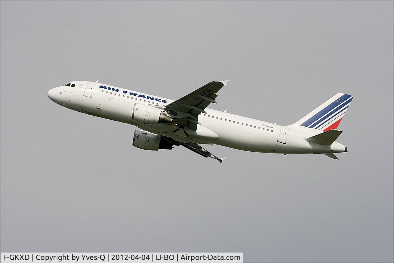 F-GKXD, 2002 Airbus A320-214 C/N 1873, Airbus A320-214, Take off rwy 32R, Toulouse Blagnac Airport (LFBO-TLS)