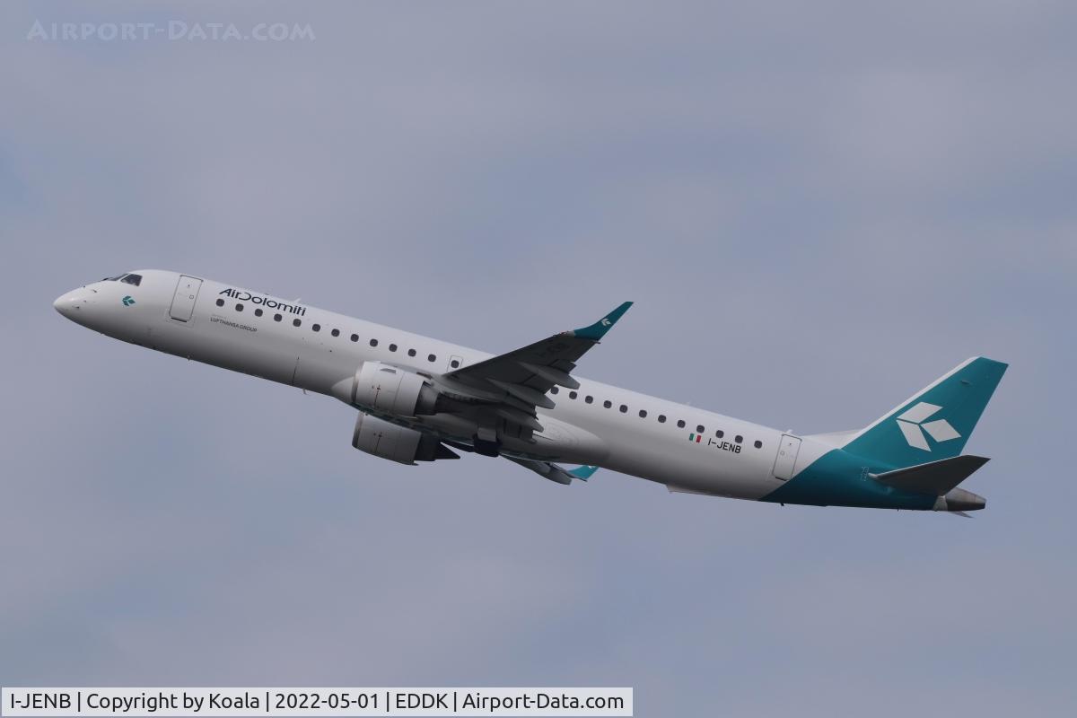 I-JENB, 2009 Embraer 195LR (ERJ-190-200LR) C/N 320, Outbound to Munich
