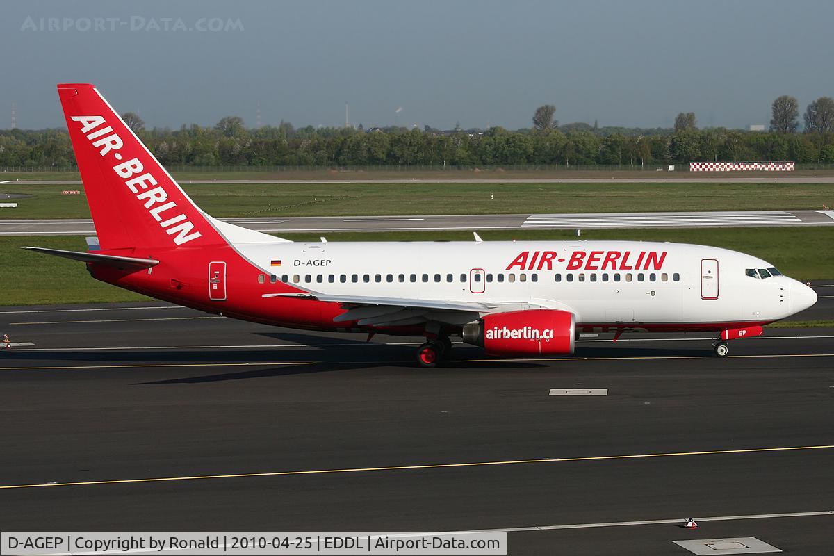 D-AGEP, 1998 Boeing 737-75B C/N 28102, at dus